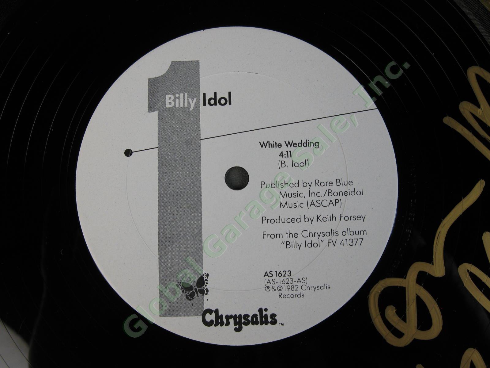 Billy Idol Signed 1982 White Wedding Single Promo 12 33 Record Chrysalis AS-1623 1