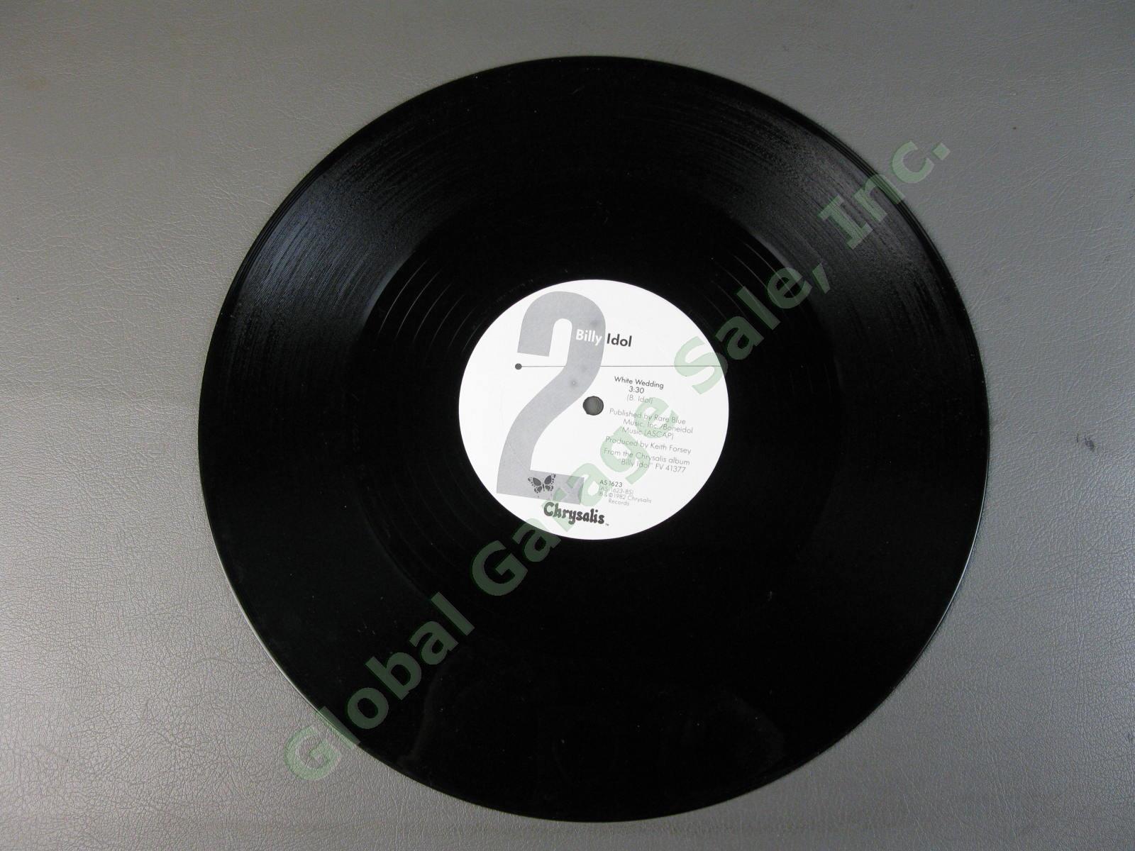 Billy Idol Signed 1982 White Wedding Single Promo 12 33 Record Chrysalis AS-1623 4