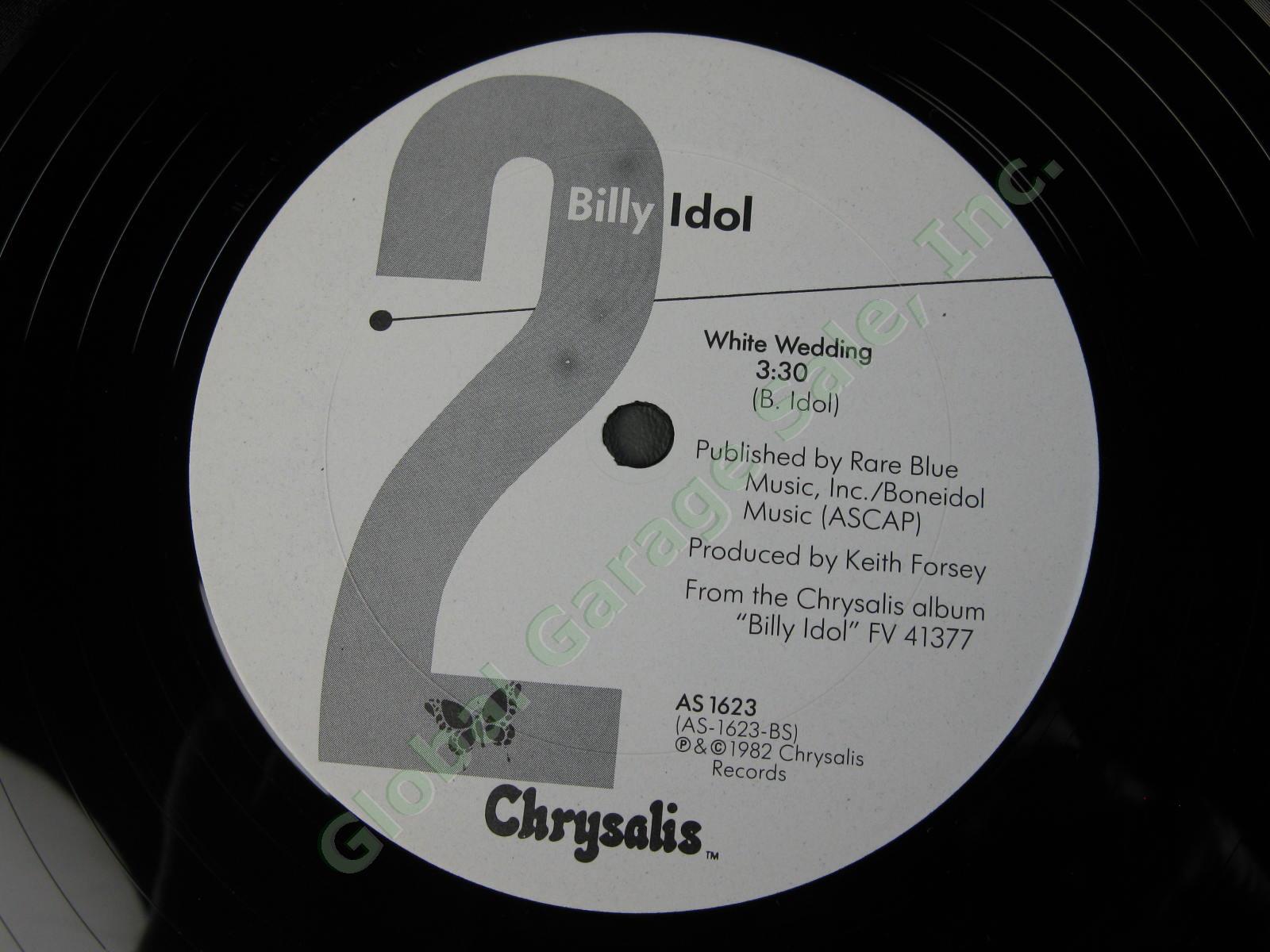 Billy Idol Signed 1982 White Wedding Single Promo 12 33 Record Chrysalis AS-1623 5
