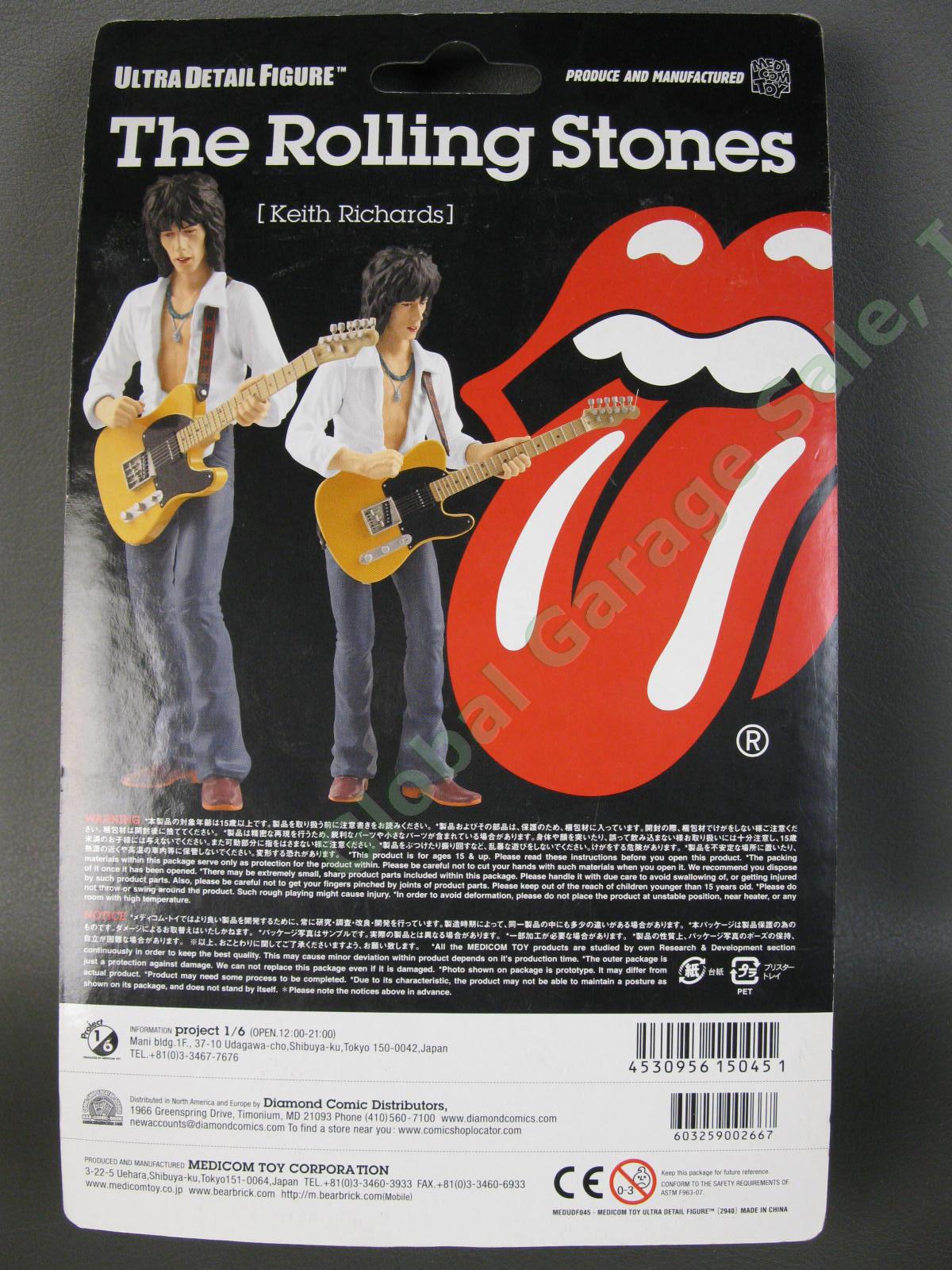 2008 Rolling Stones Keith Richards Medicom 1/6 Ultra Detail 7 Inch Action Figure 1