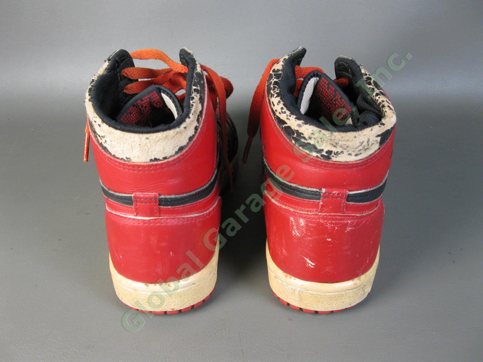 ORIGINAL 1985 Nike Air Jordan 1 Bred Black Red Chicago Bulls BANNED OG MJ AJI NR 3