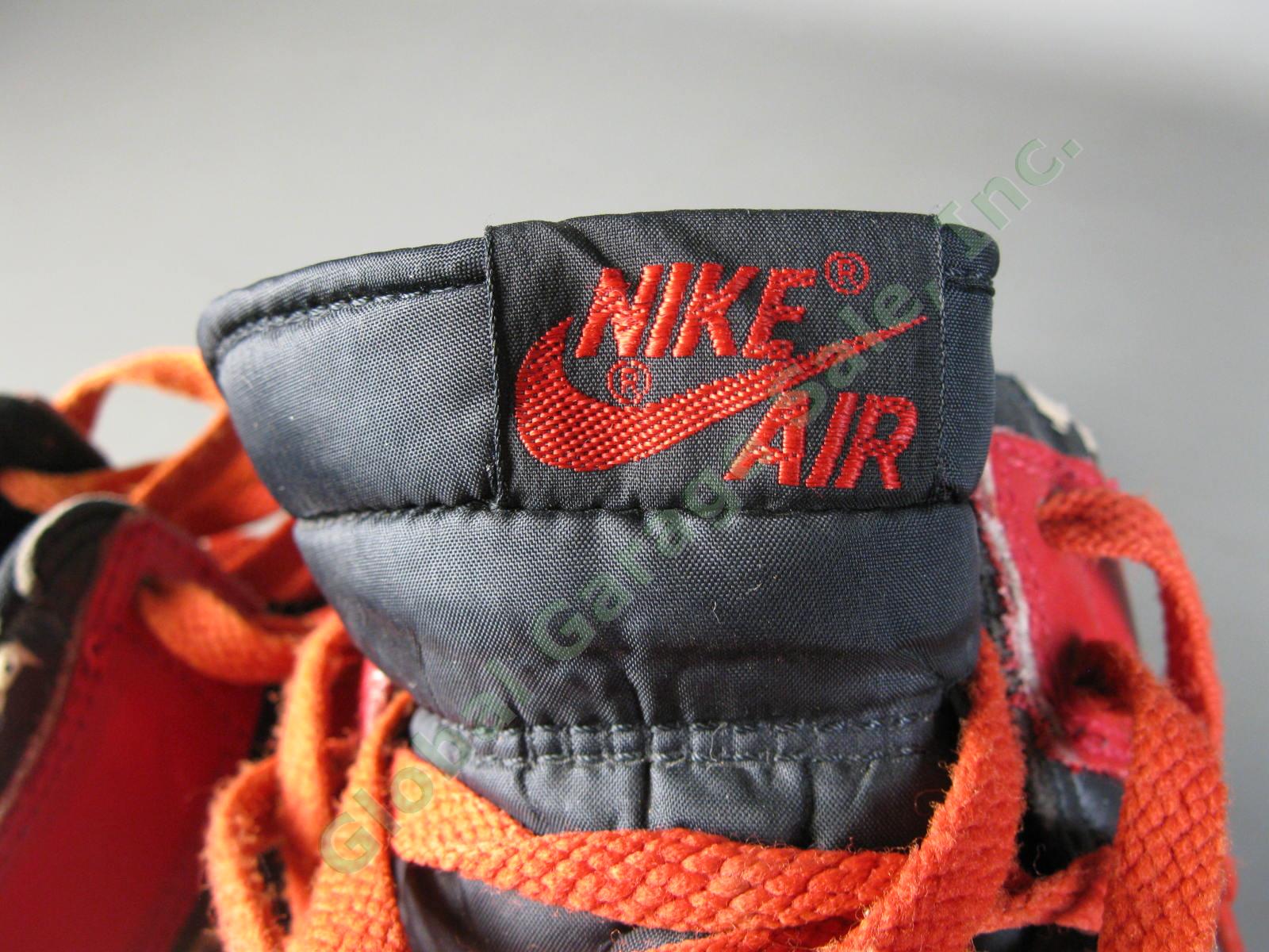 ORIGINAL 1985 Nike Air Jordan 1 Bred Black Red Chicago Bulls BANNED OG MJ AJI NR 7