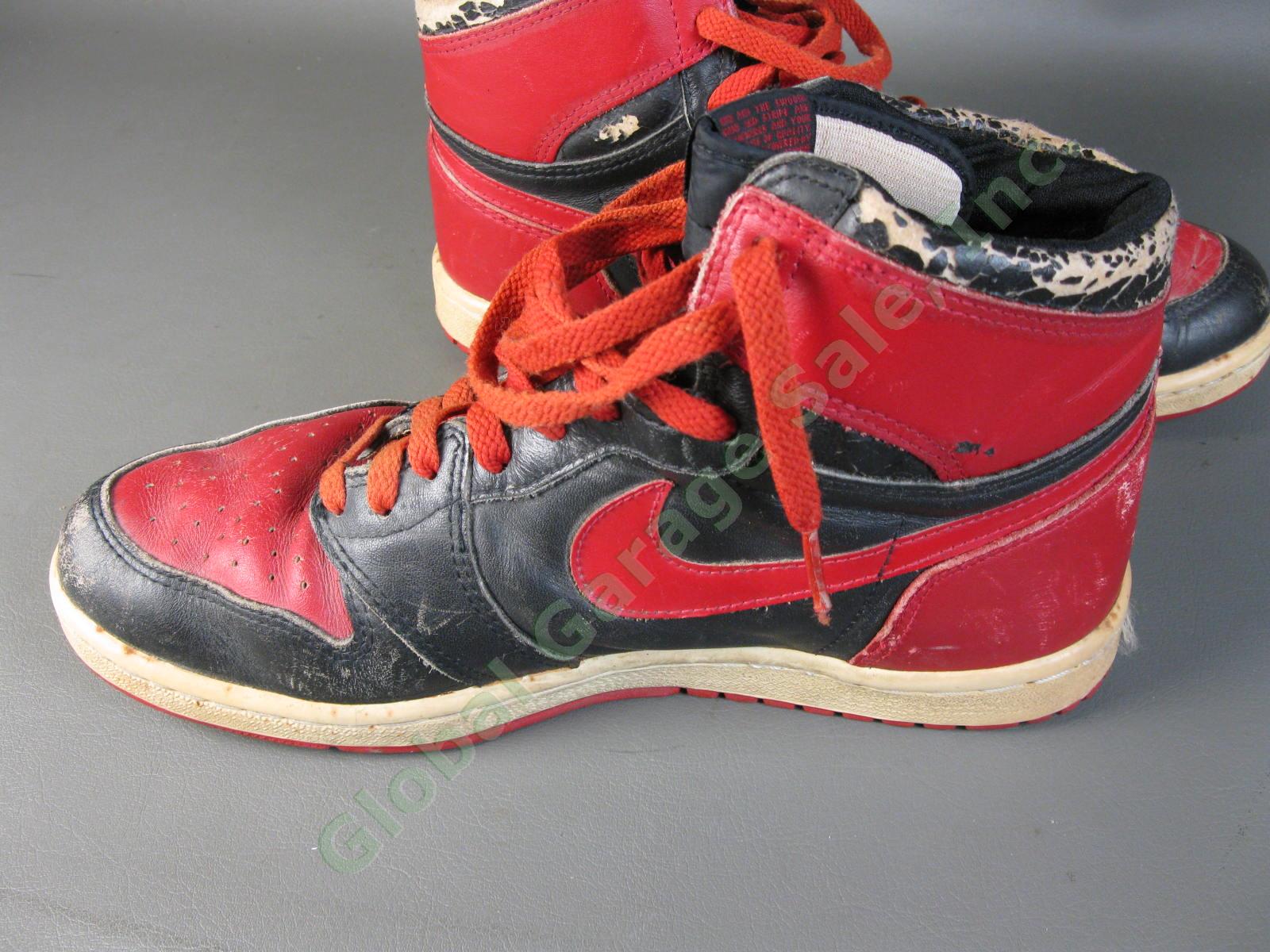 ORIGINAL 1985 Nike Air Jordan 1 Bred Black Red Chicago Bulls BANNED OG MJ AJI NR 13