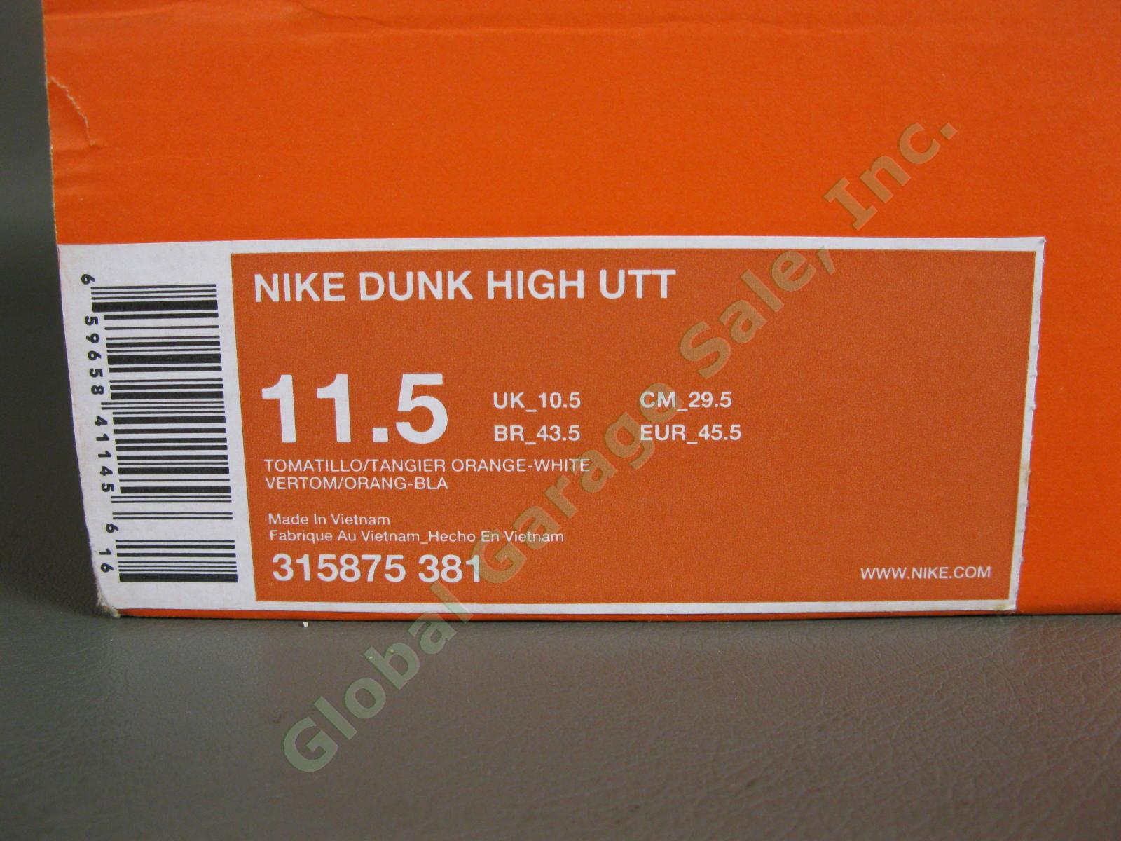 2007 Nike Dunk High UTT Cuban Baseball League Almendares Alacranes Sneakers 11.5 12