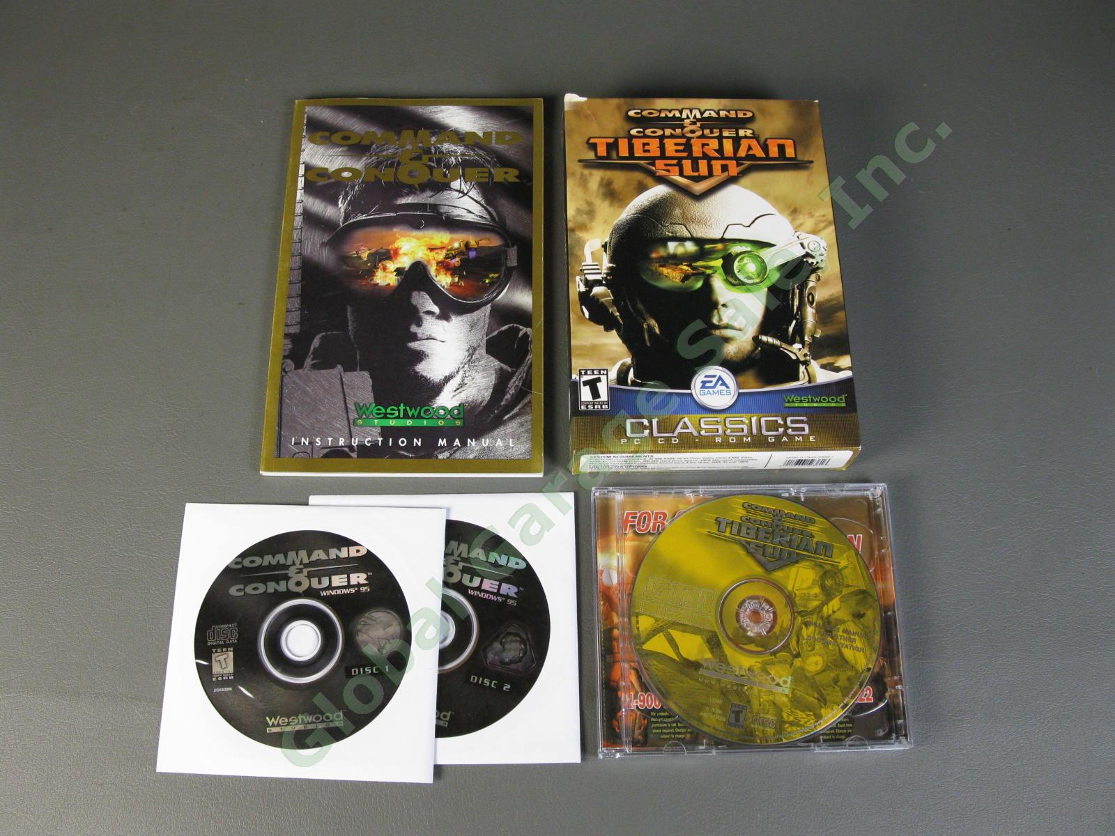 Command & Conquer Plus Tiberian Sun PC CD ROM Windows 95 2 Video EA Game Set NR