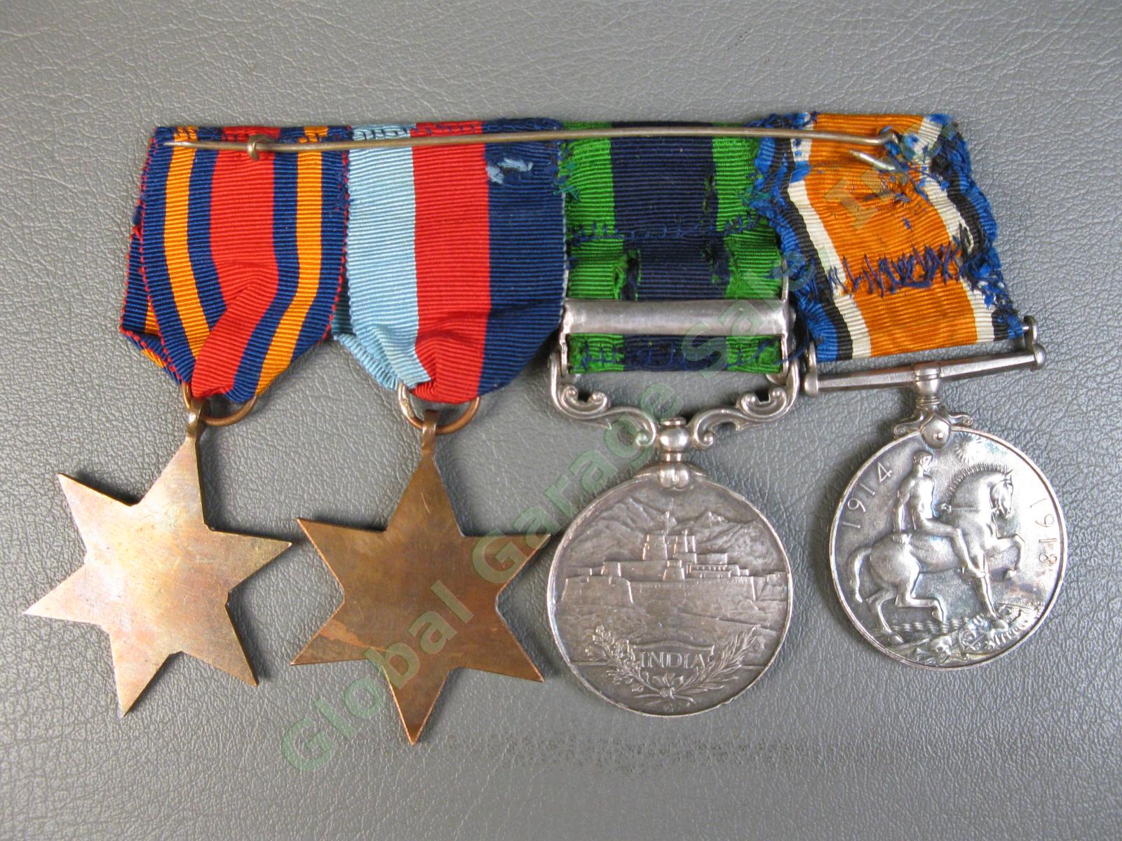 Original WWI WWII British War Medal India Waziristan India Burma Star RSP Bates 1