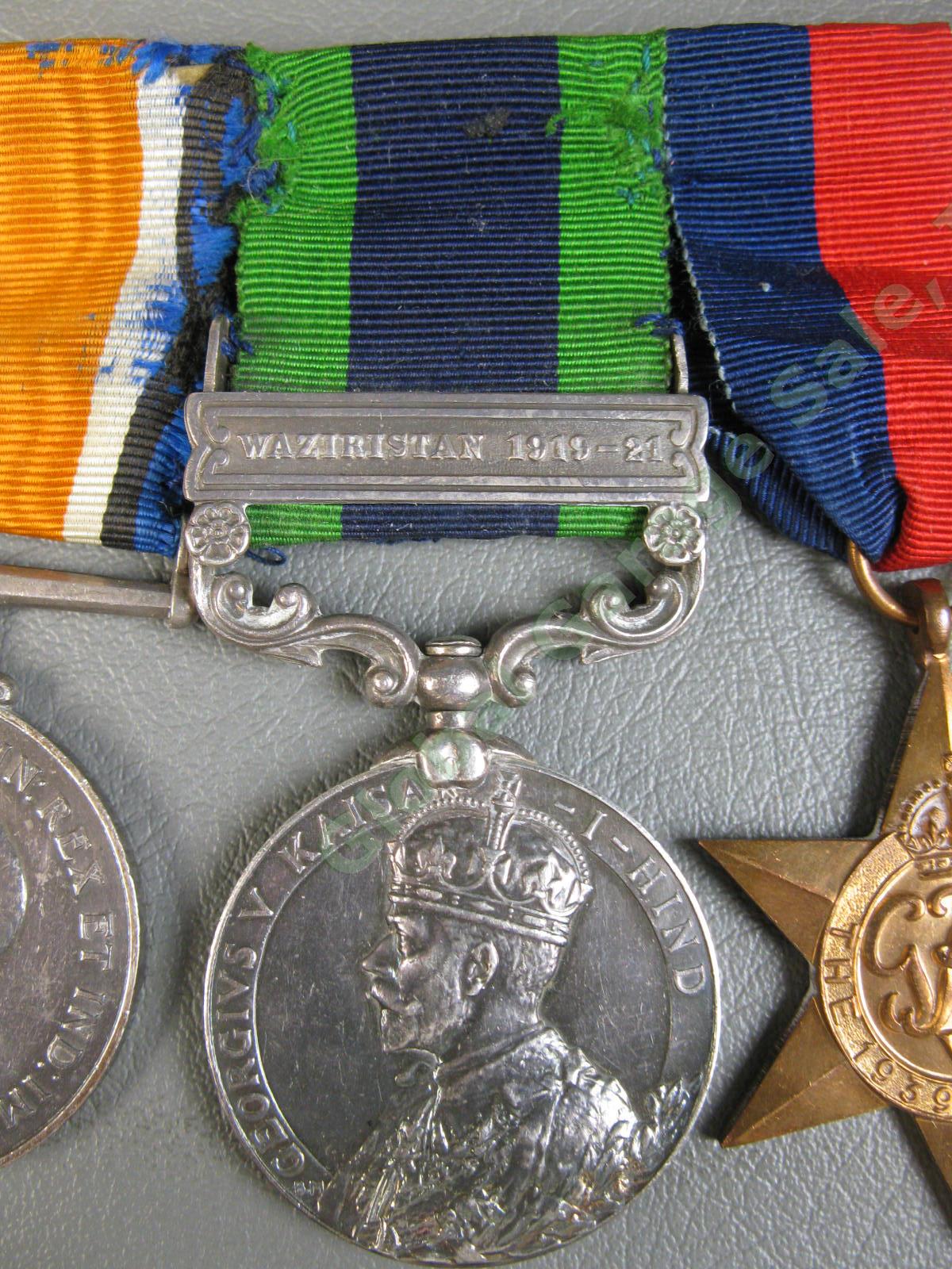 Original WWI WWII British War Medal India Waziristan India Burma Star RSP Bates 3