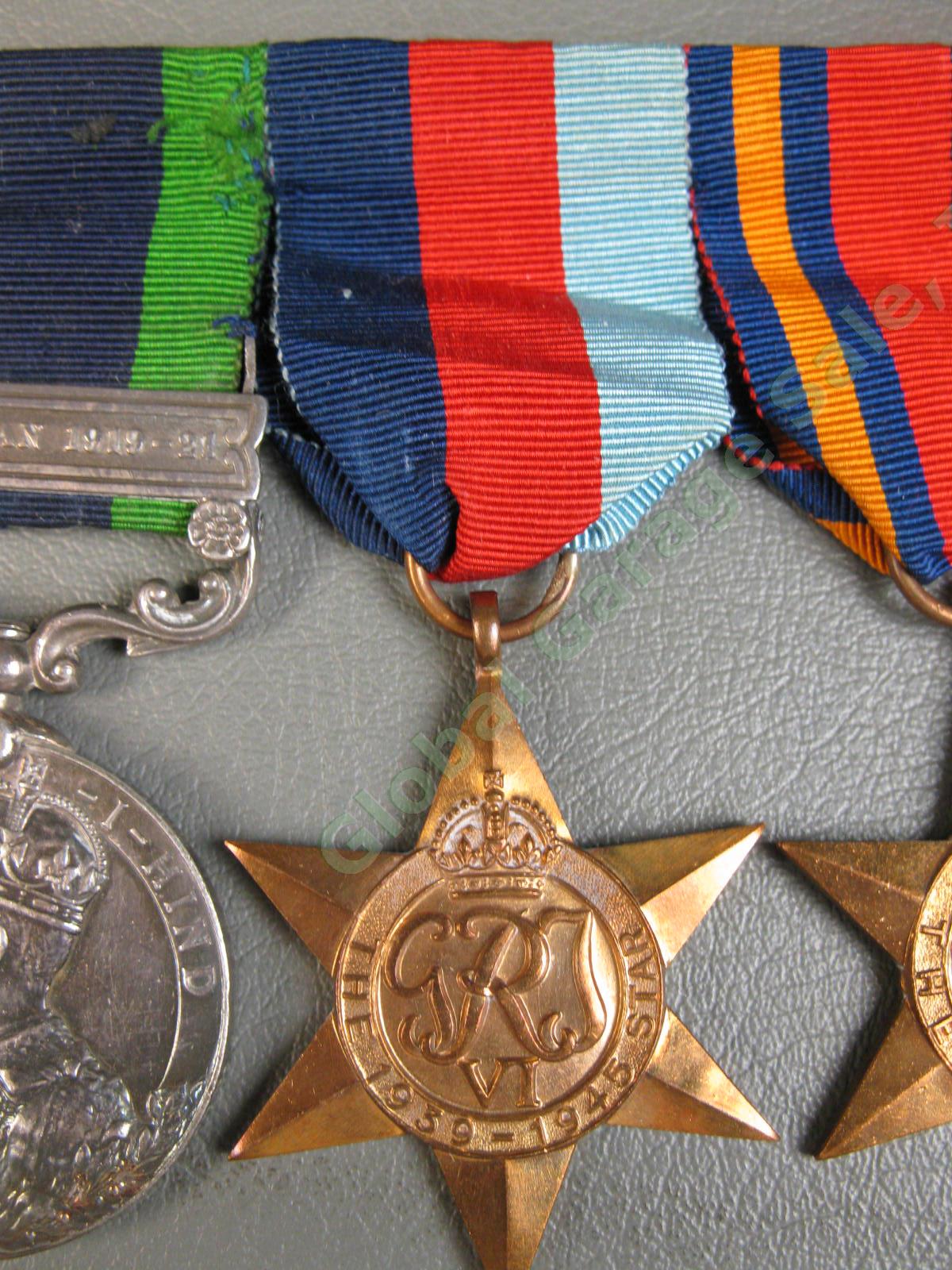 Original WWI WWII British War Medal India Waziristan India Burma Star RSP Bates 4