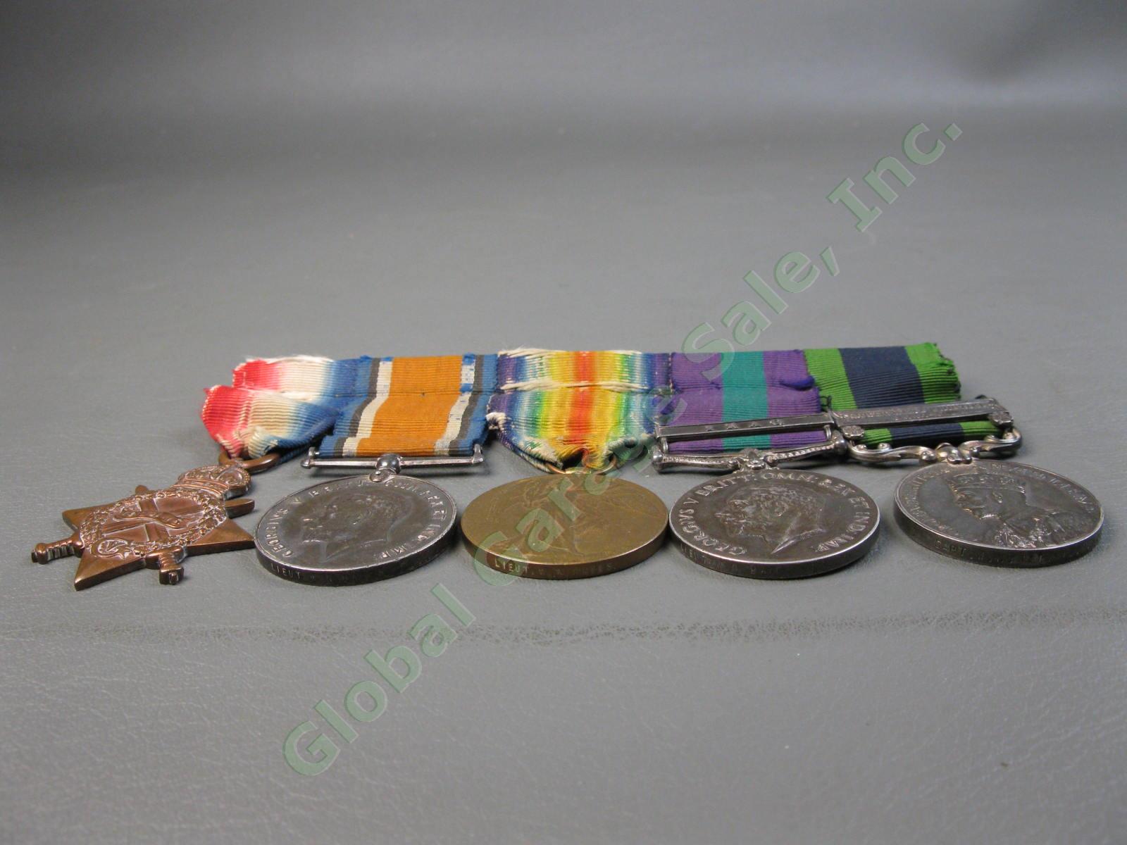 5 Original British WWI Medal Set Iraq KOYLI India IASC Victory Cpl W N Bates NR 1