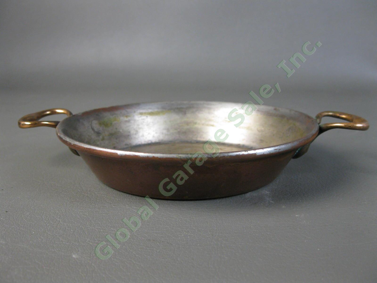 Antique DH&M Duparquet Huot Moneuse French Chef Copper Fry Frying Skillet Pan NR