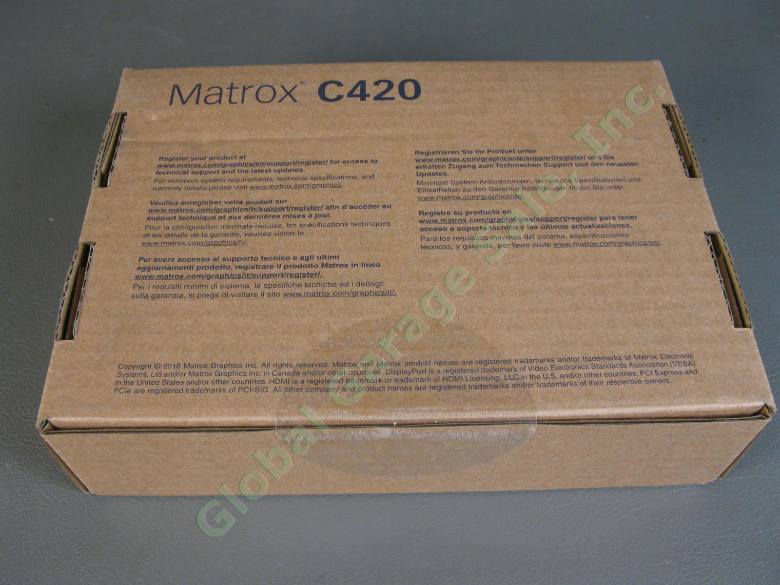 Matrox C420-E4GBLAF Low Profile PCIe x16 Quad Video Card Mini DisplayPort 4GB 2