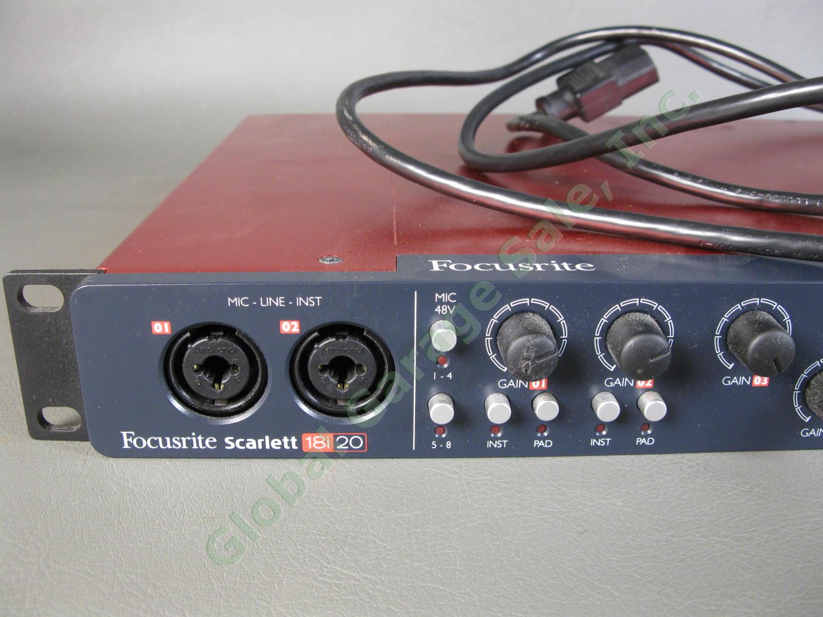 Used 1st Gen Focusrite Scarlett 18i20 USB 2.0 Audio Interface Rack Mount WORKING 1