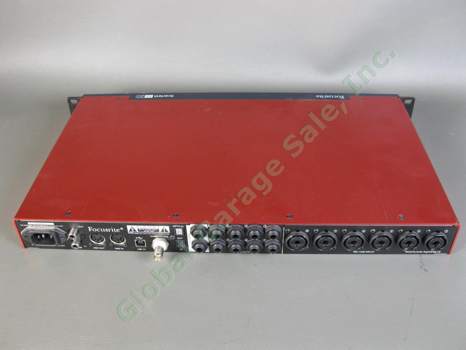 Used 1st Gen Focusrite Scarlett 18i20 USB 2.0 Audio Interface Rack Mount WORKING 4