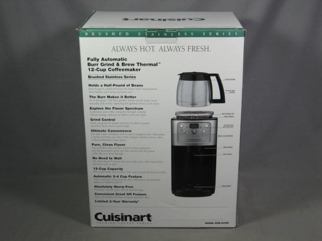 Cuisinart DGB-900BC 12 Cup Coffee Maker W/ Bean Grinder 2