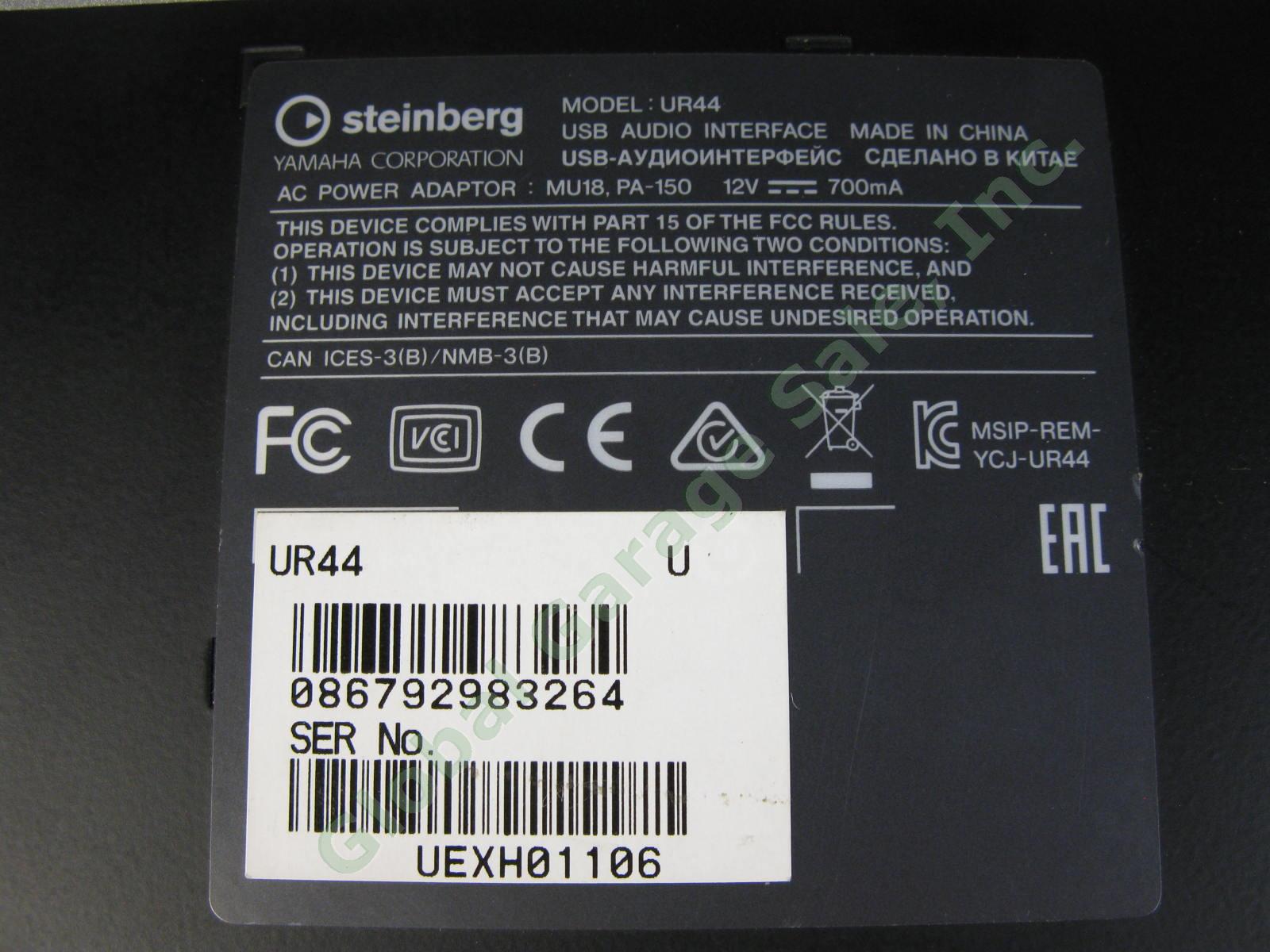 Steinberg UR44 USB 2.0 Audio/MIDI Digital Recording Interface 24bit 192kHz 6 In 8