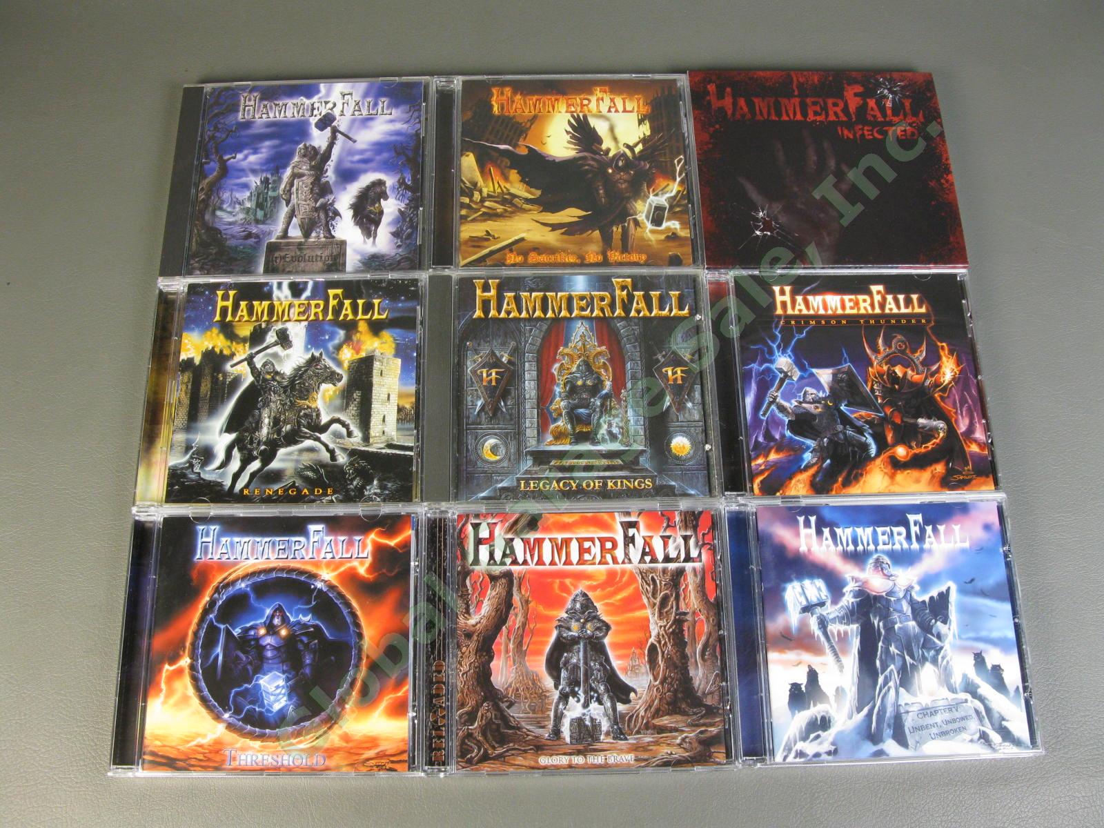 9 HammerFall CD SET LOT R Evolution Infected Renegade Threshold Swedish Metal NR 1