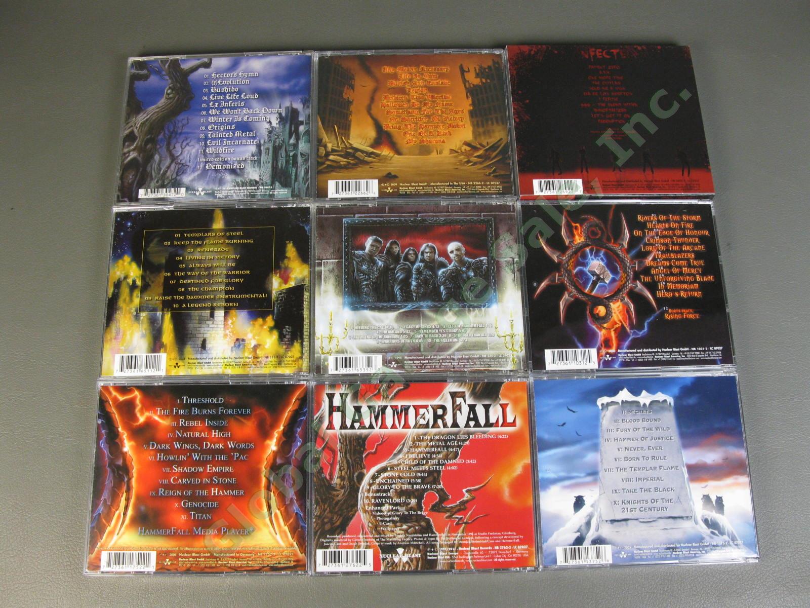 9 HammerFall CD SET LOT R Evolution Infected Renegade Threshold Swedish Metal NR 2