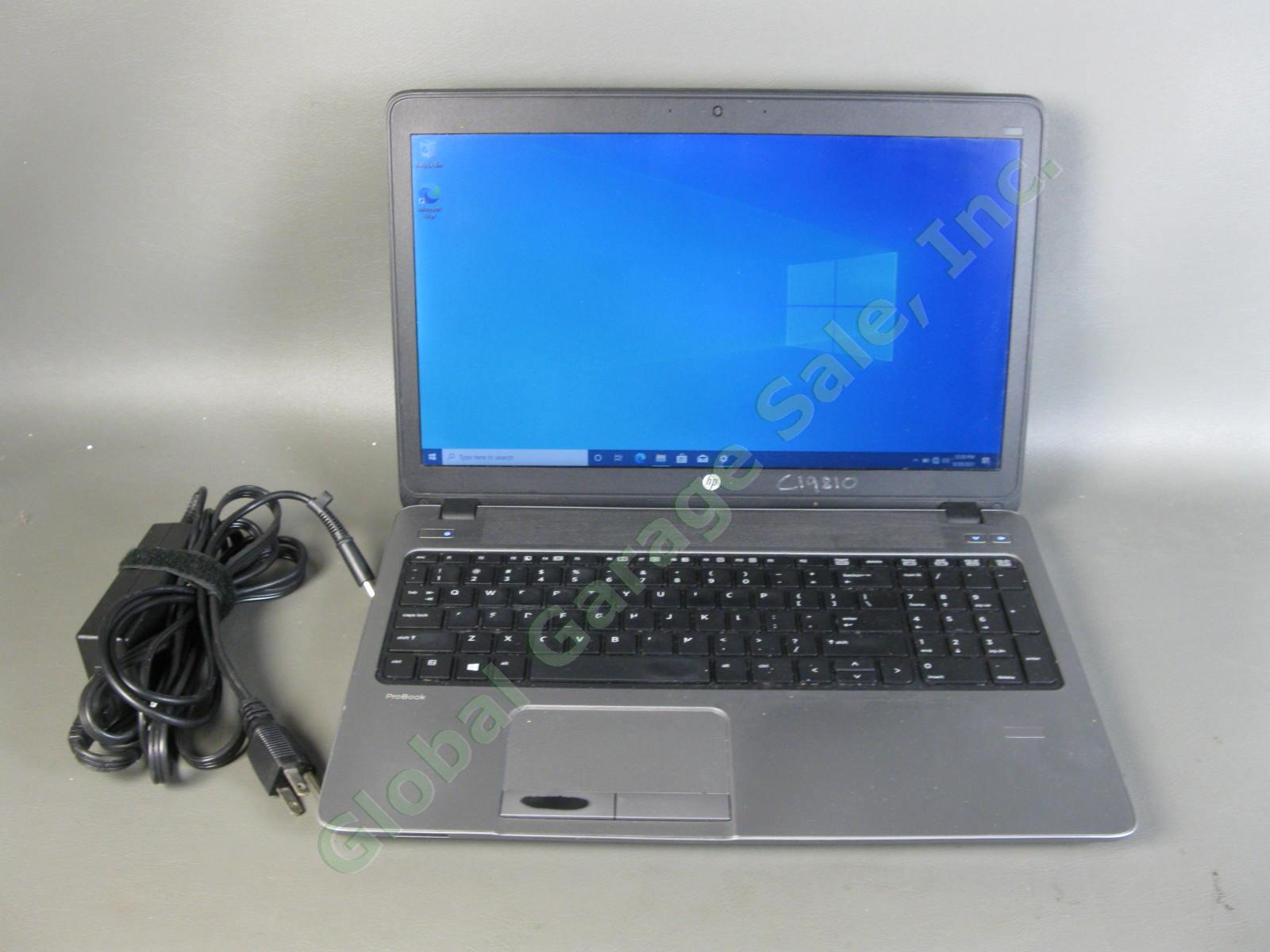 HP ProBook 450 G1 Laptop Computer i5-4200M 4GB 500GB Win10 WIFI DVD Webcam Power
