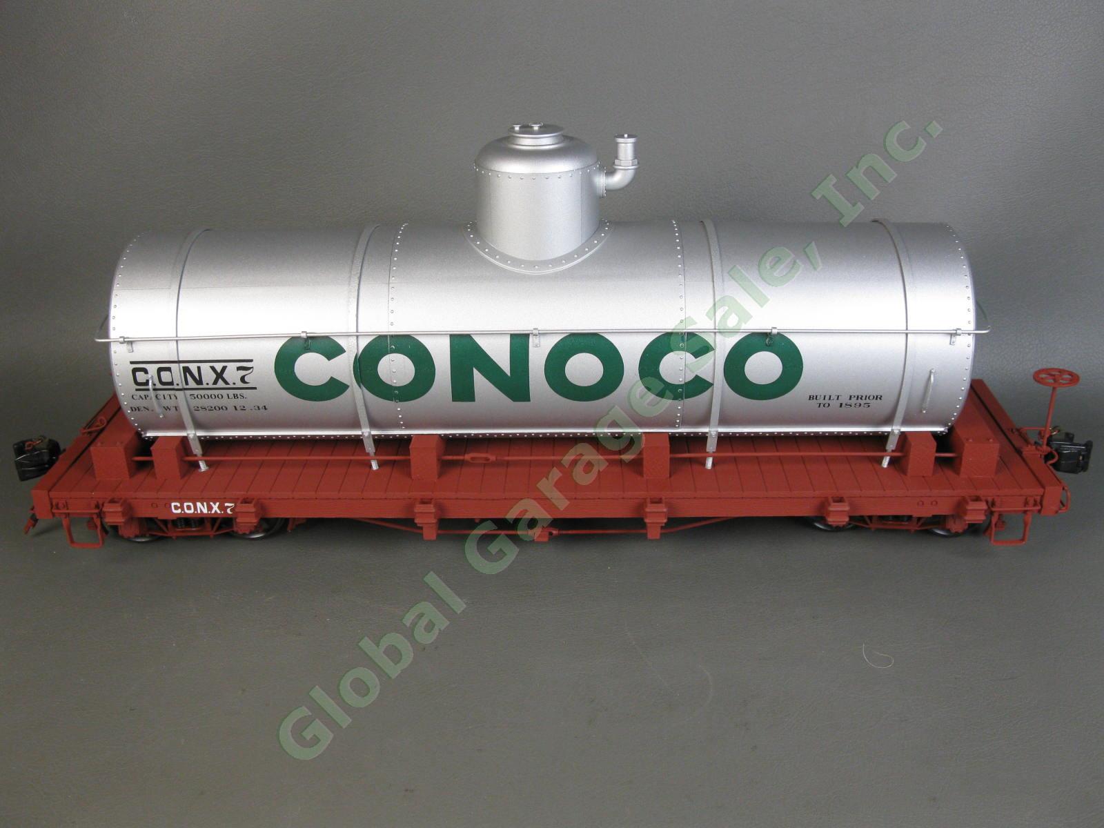 Accucraft AMS AM31-413 Silver Conoco Oil Tank Flat Car 1:20.3 45mm CONX #7 MINT 2