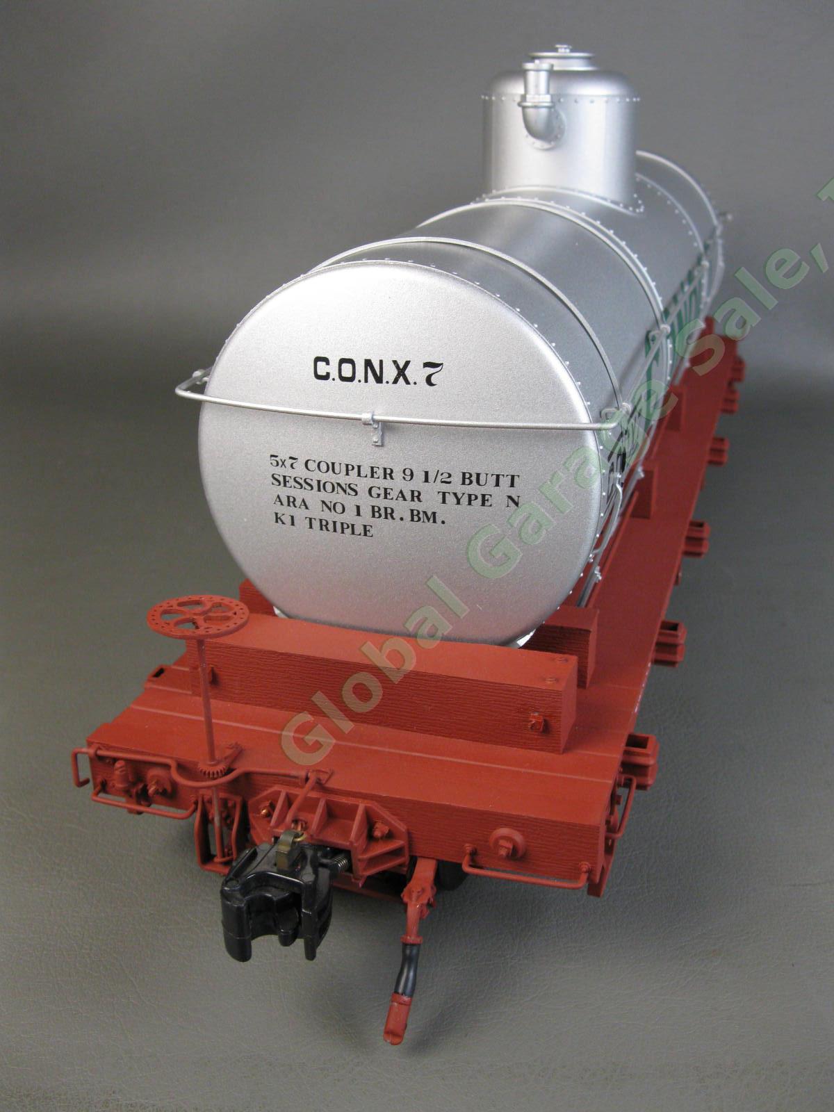 Accucraft AMS AM31-413 Silver Conoco Oil Tank Flat Car 1:20.3 45mm CONX #7 MINT 5