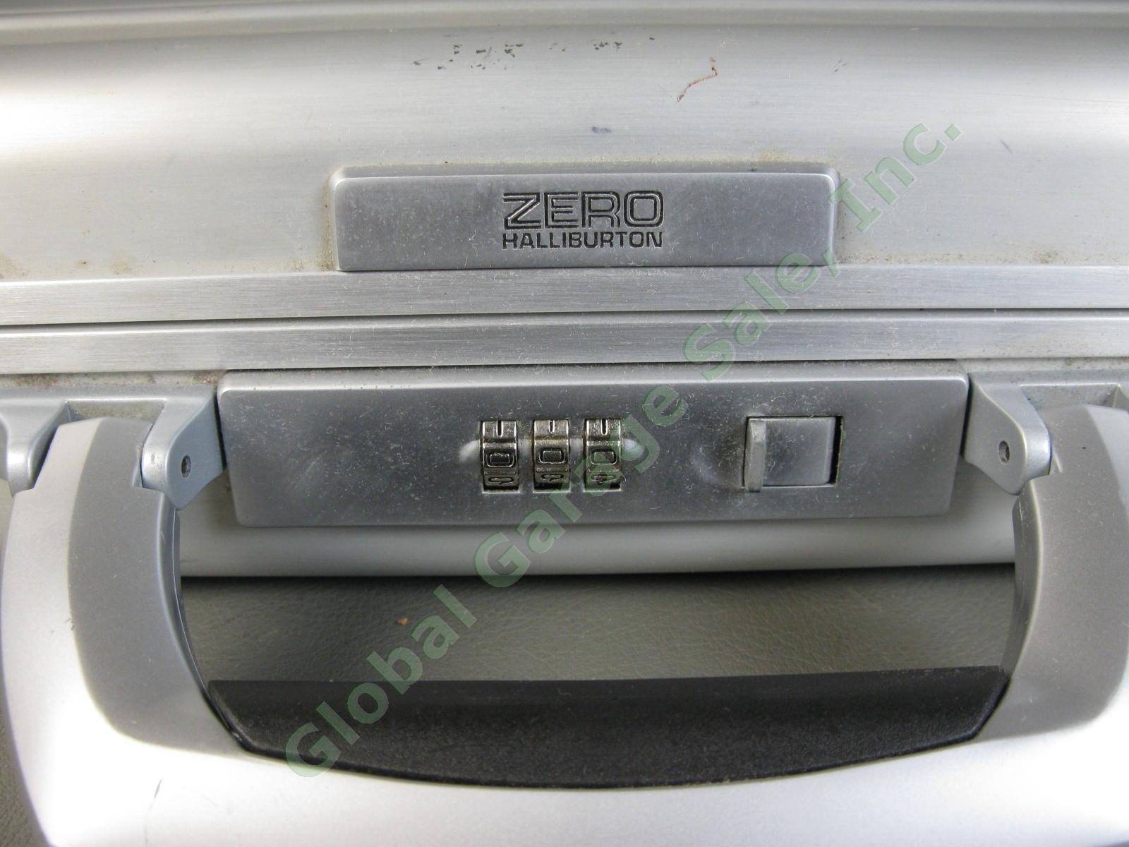 Halliburton ZERO Aluminum Briefcase 18"x13"x3" Combo Lock Excellent Condition NR 1