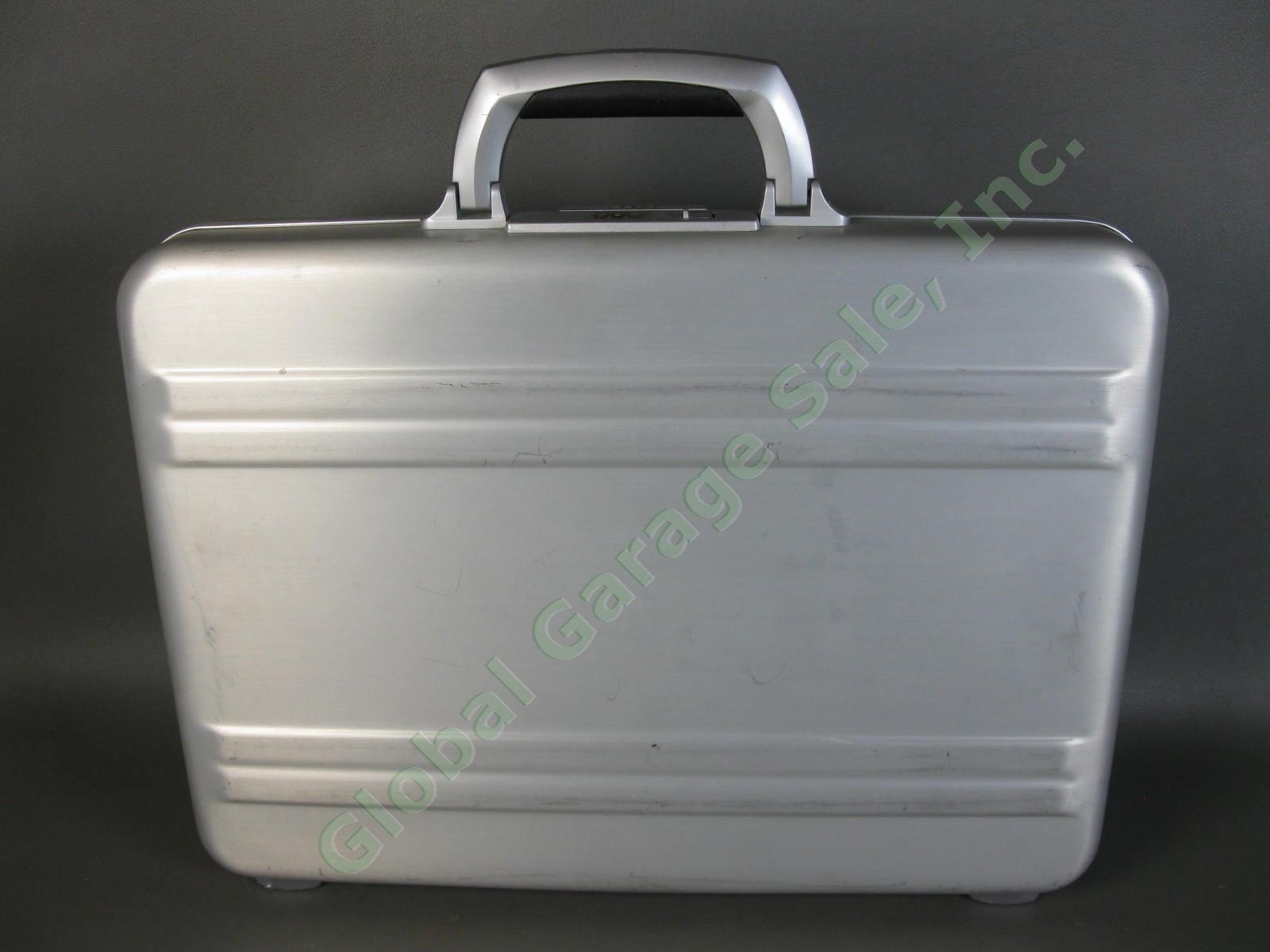 Halliburton ZERO Aluminum Briefcase 18"x13"x3" Combo Lock Excellent Condition NR 2