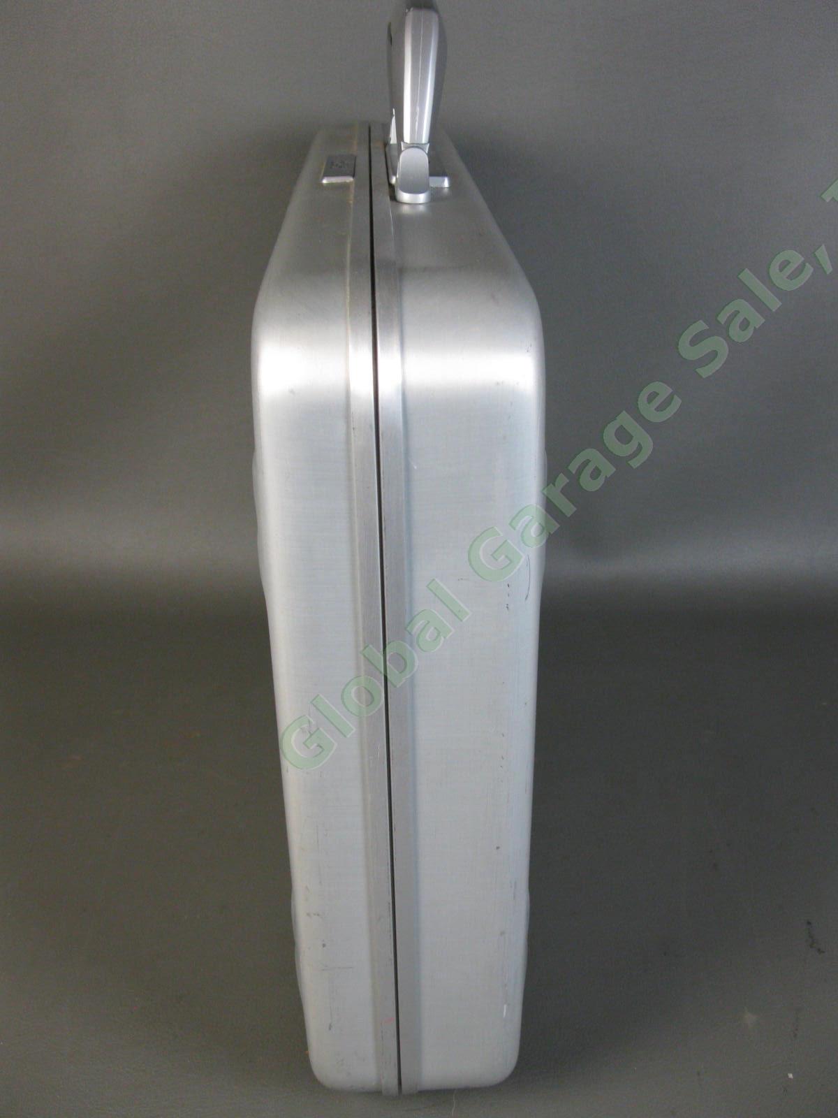Halliburton ZERO Aluminum Briefcase 18"x13"x3" Combo Lock Excellent Condition NR 5