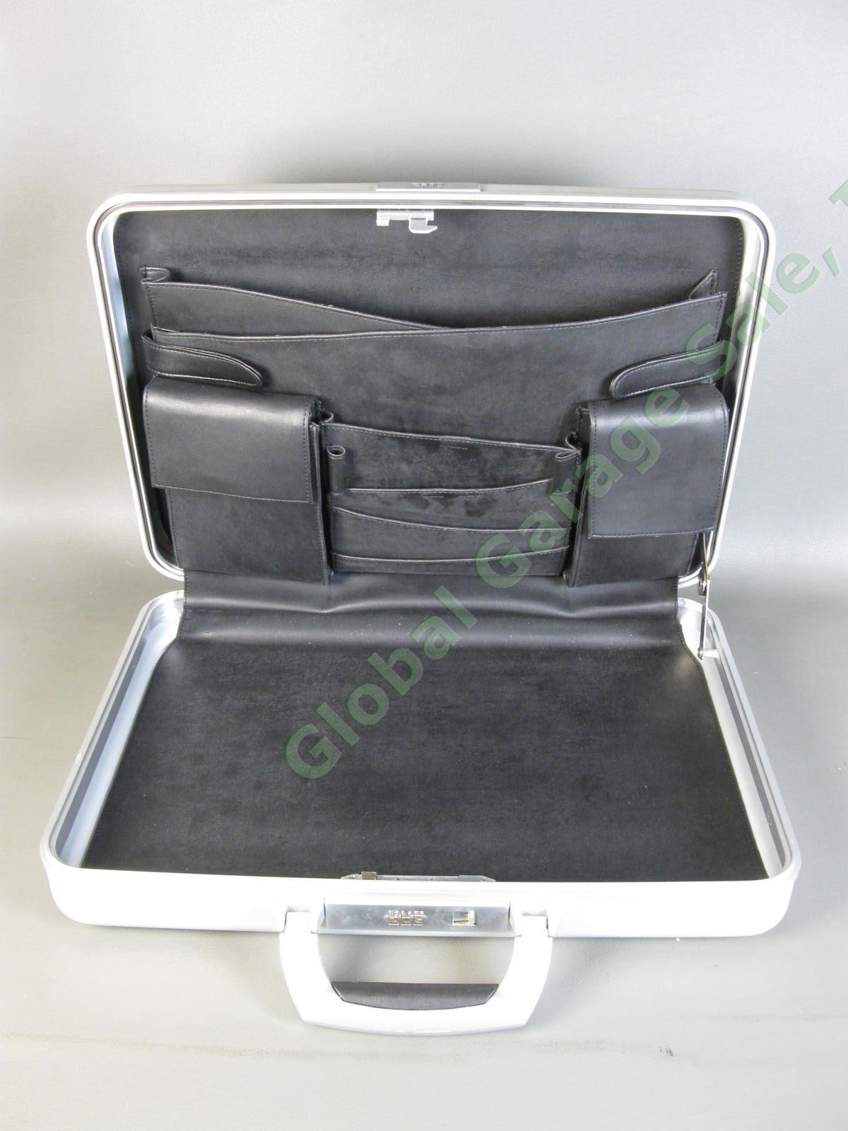 Halliburton ZERO Aluminum Briefcase 18"x13"x3" Combo Lock Excellent Condition NR 7