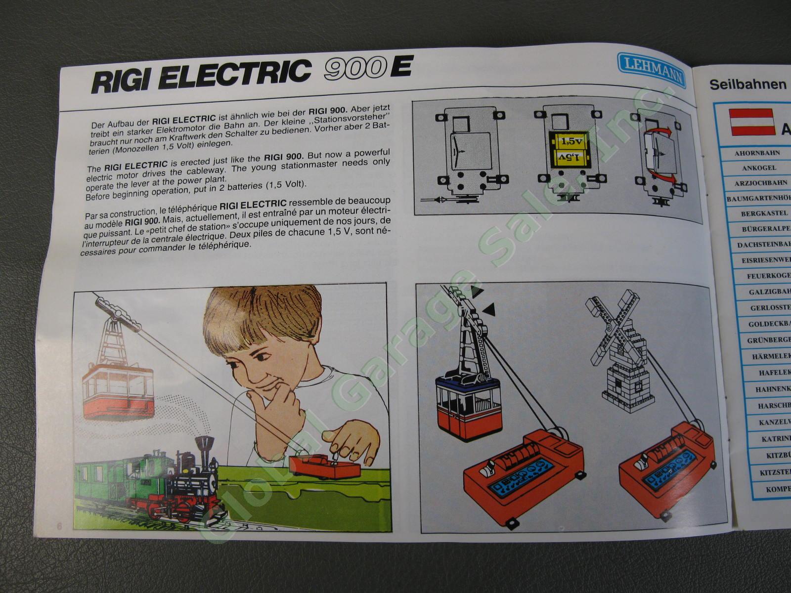 Lehmann Rigi 900E G Scale Cable Car Gondola Ski Lift Tram Tramway Working SET NR 10