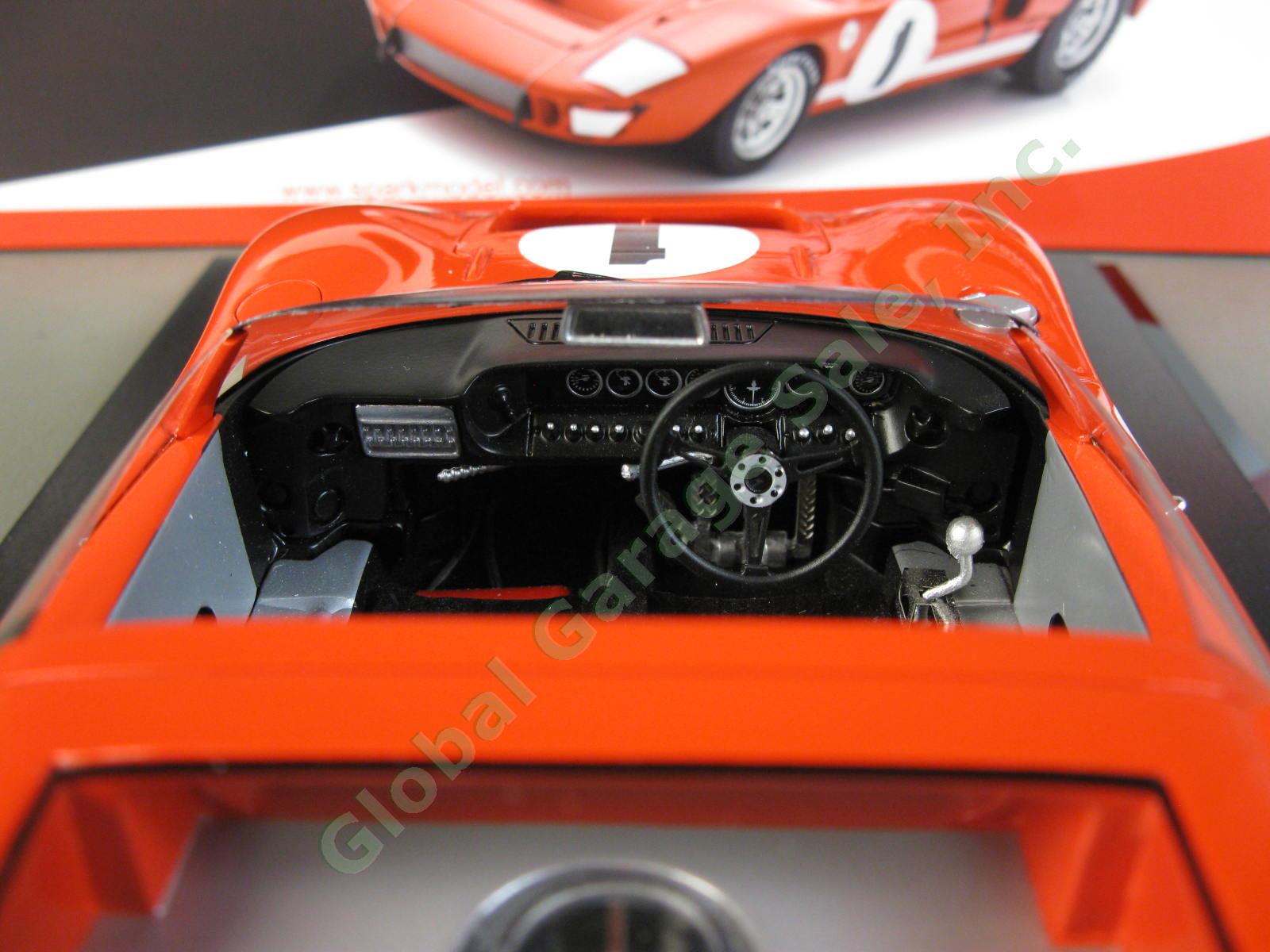 Spark 1/18th WINNER 1966 12H Sebring FORD GT40 X-1 Miles Ruby Shelby Race Car 6