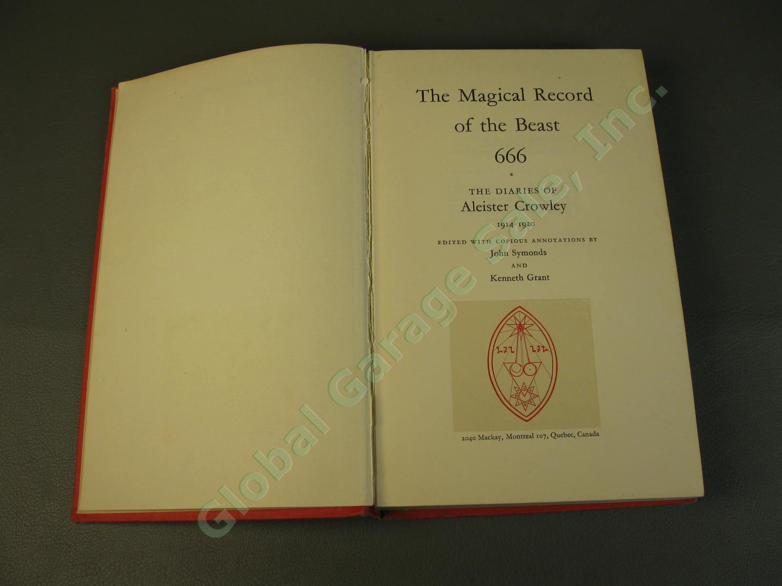 1972 The Magical Record of The Beast 666 Aleister Crowley Occult Kenneth Grant 4