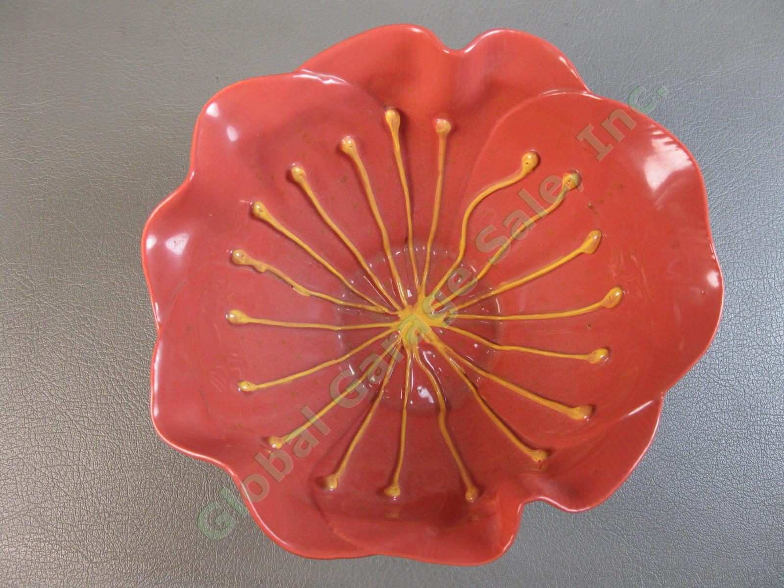Mustardseed & Moonshine Originals South Africa Art Pottery Poppy Flower Bowl NR 2