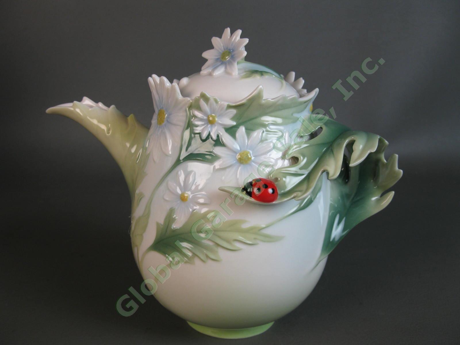 Franz Porcelain Ladybug Design Collection Teapot Cover Coffee Tea Pot FZ00300 NR 2