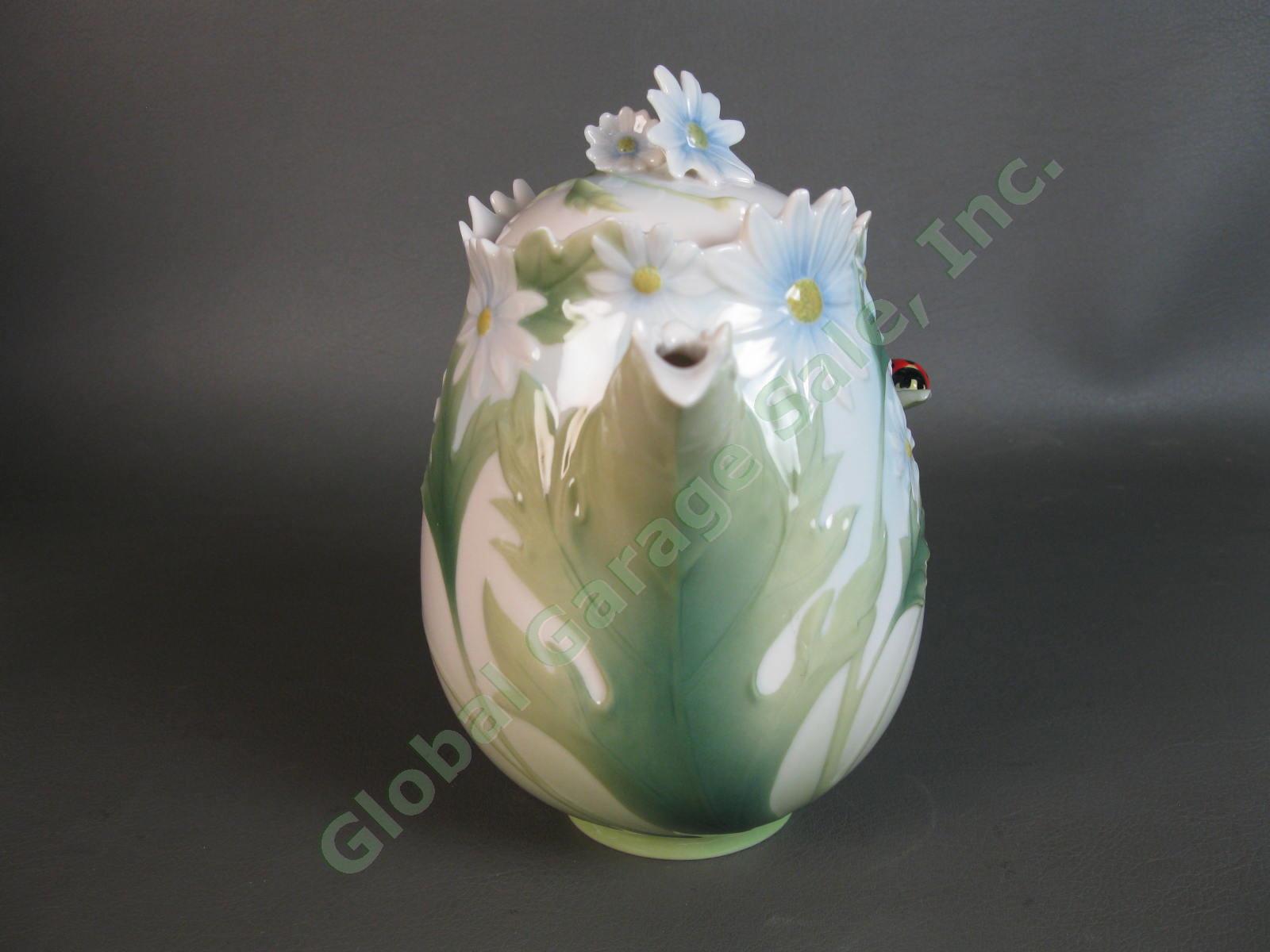 Franz Porcelain Ladybug Design Collection Teapot Cover Coffee Tea Pot FZ00300 NR 5