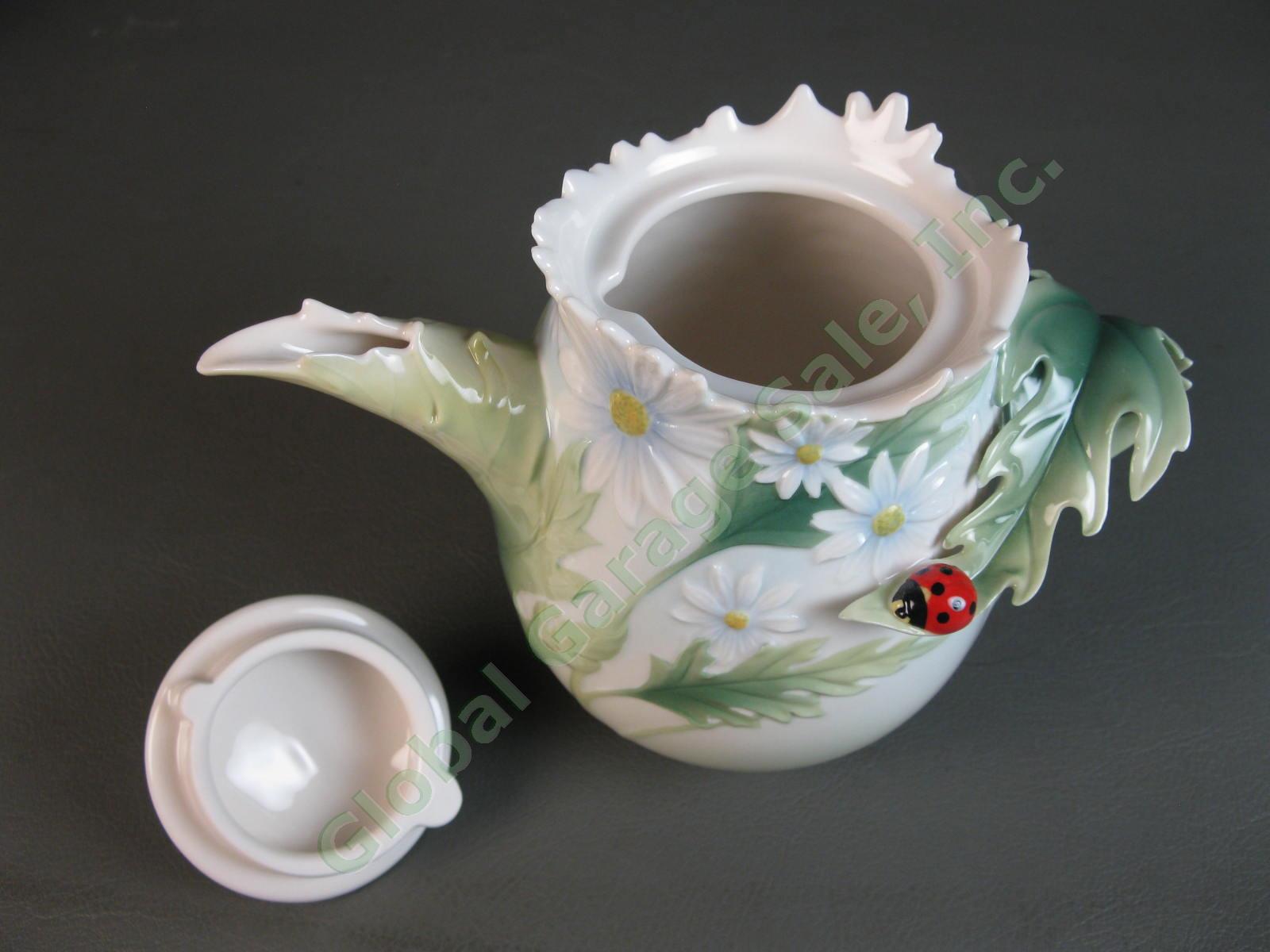 Franz Porcelain Ladybug Design Collection Teapot Cover Coffee Tea Pot FZ00300 NR 7