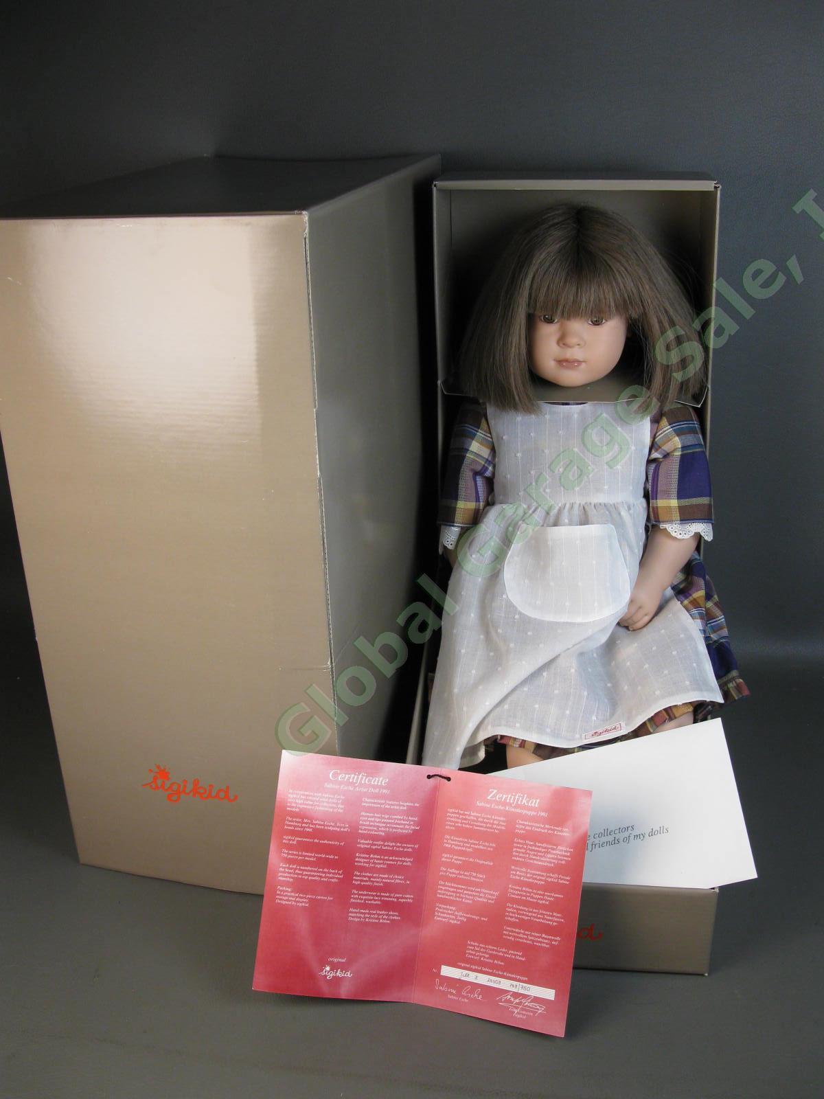 1991 Sabine Esche SIGIKID Jill II Artist Vinyl Doll 24503 Limited Edition COA NR