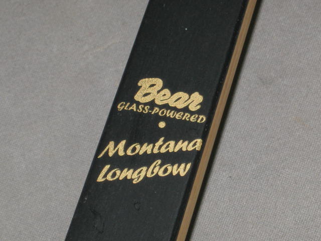 Fred Bear Montana LH Longbow Hunting Archery Bow 50# NR 5