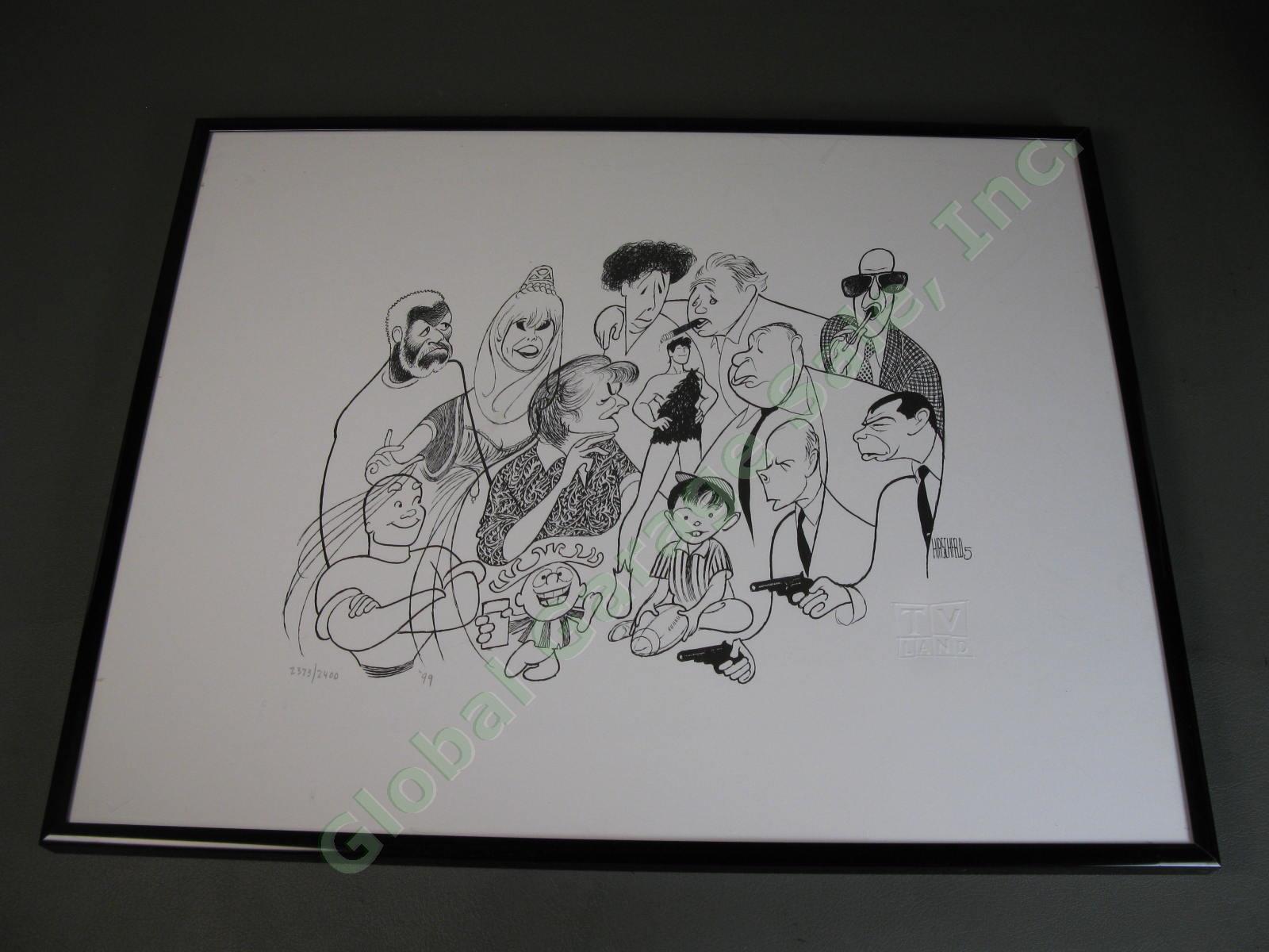 1999 Al Hirschfeld 5 Caricature Cartoon Print TV Land Limited Edition Lithograph