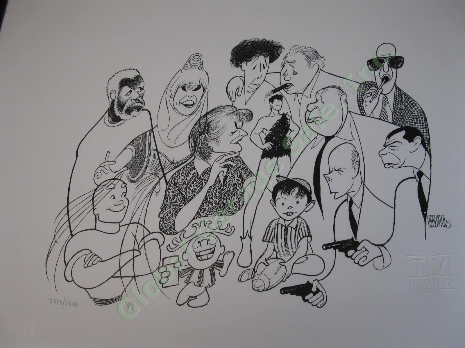 1999 Al Hirschfeld 5 Caricature Cartoon Print TV Land Limited Edition Lithograph 1