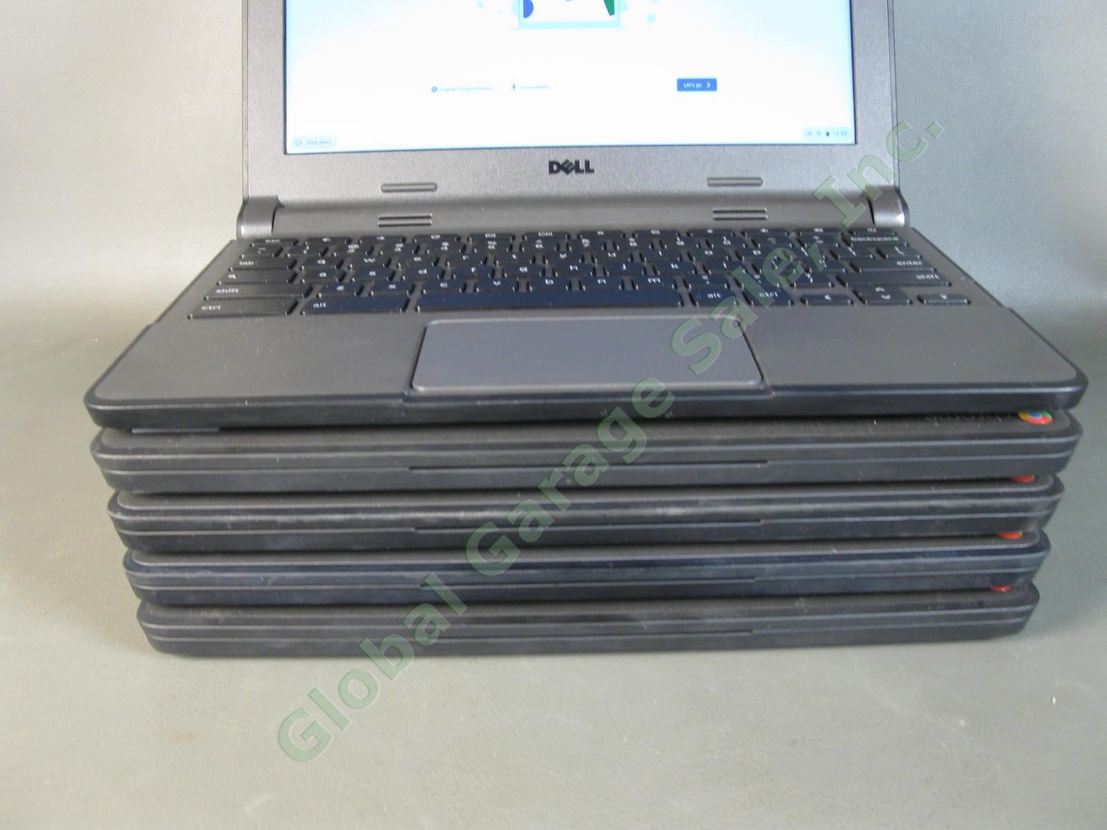 LOT of 10 Dell Chromebook 11 3120 P22T Laptop Computer 16GB SSD 4GB RAM Chargers 1