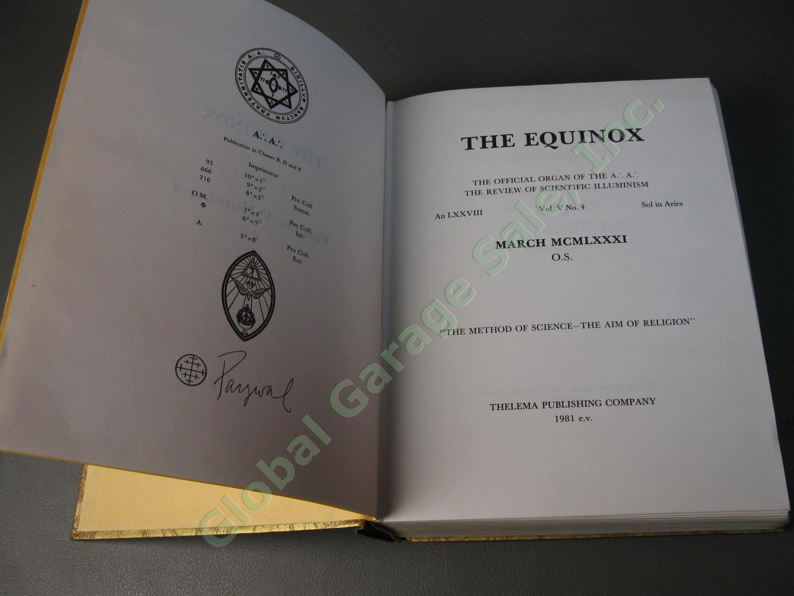 The Gold Equinox Vol V No 4 Sex & Religion 1st Ed 1981 Aleister Crowley Motta NR 5