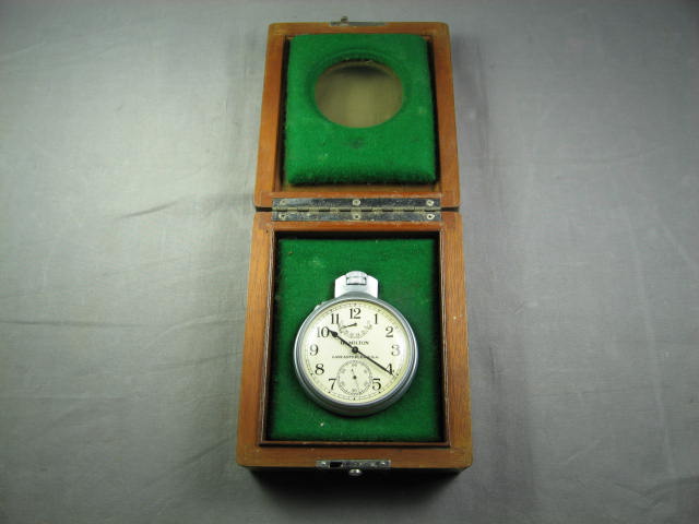 Hamilton Model 22 21 Jewel Chronometer Deck Watch W/Box 2