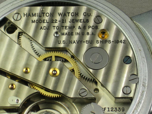 Hamilton Model 22 21 Jewel Chronometer Deck Watch W/Box 10