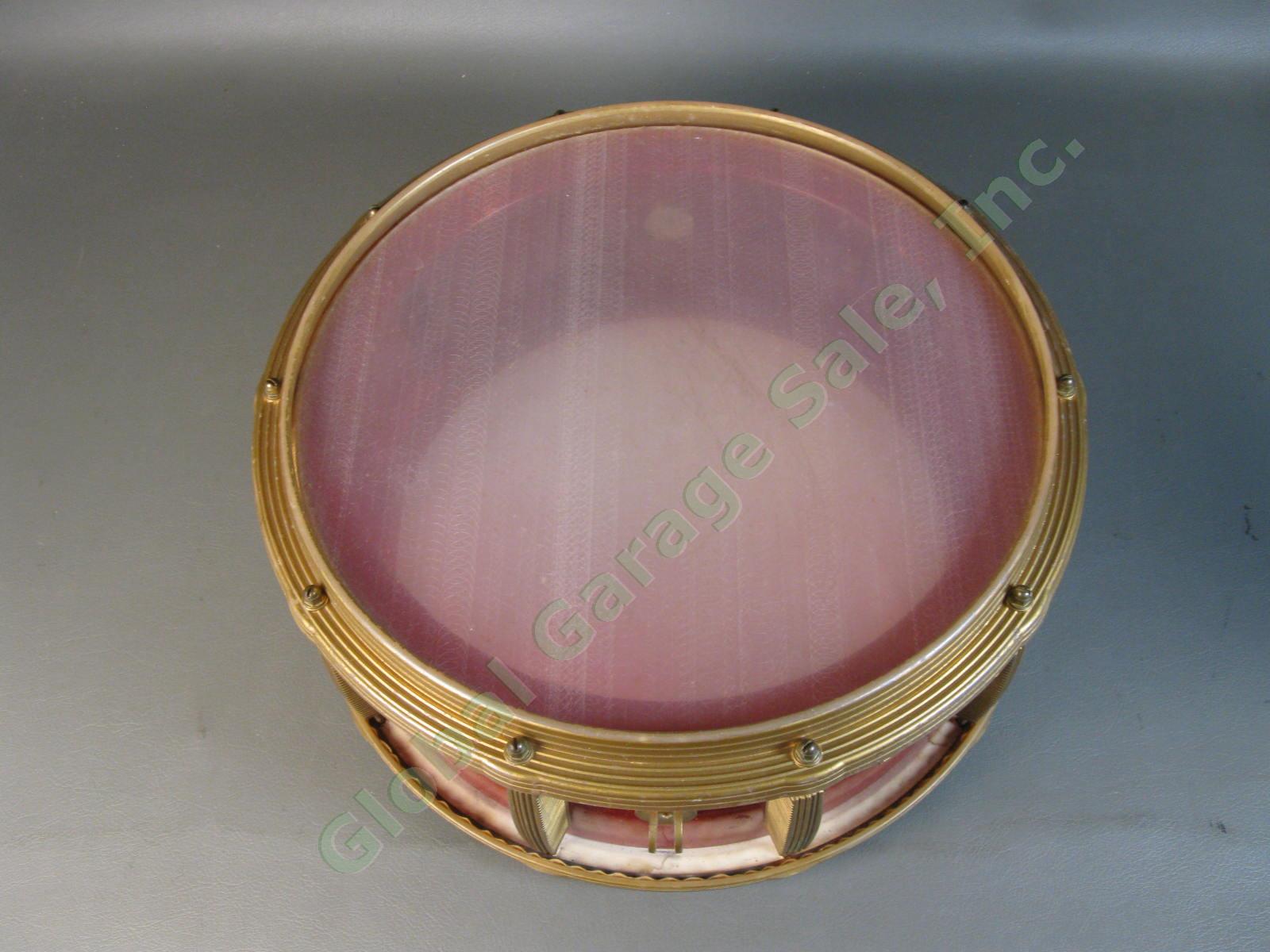 1960s VINTAGE Mastro Red Sparkle 14" Plastic Snare Drum Excellent Condition NR 5