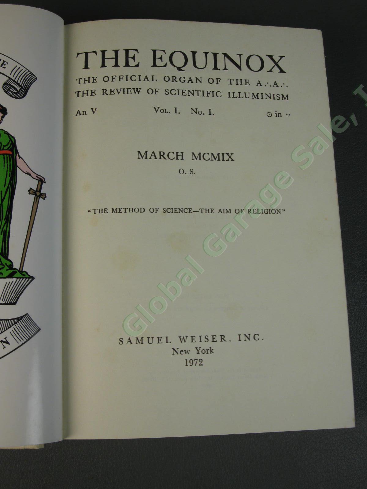 RARE 1972 Aleister Crowley The Equinox Volume 1 COMPLETE Limited Edition 63/515 3