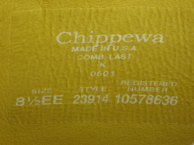 Chippewa Moc Toe Snake-Proof Boots Size 8 1/2 EE #23914 6