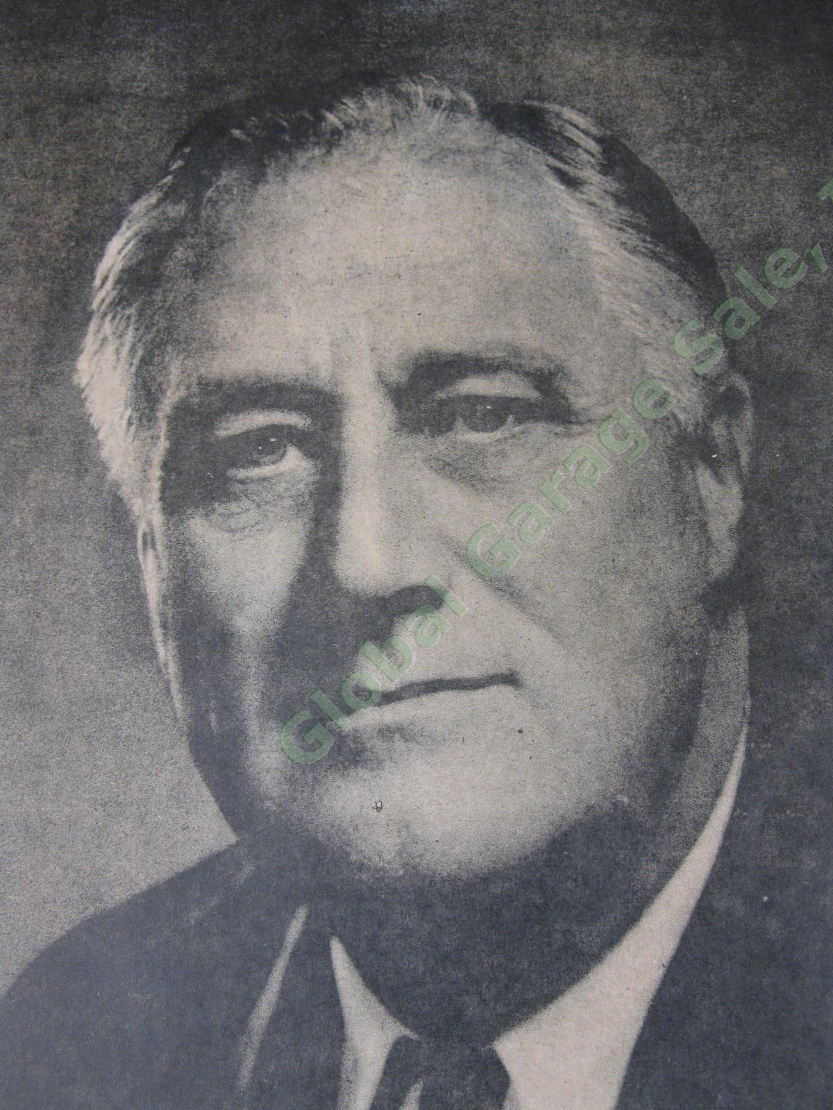 ORIGINAL 1936 President Campaign Poster CARRY ON WITH Franklin D Roosevelt FDR 3
