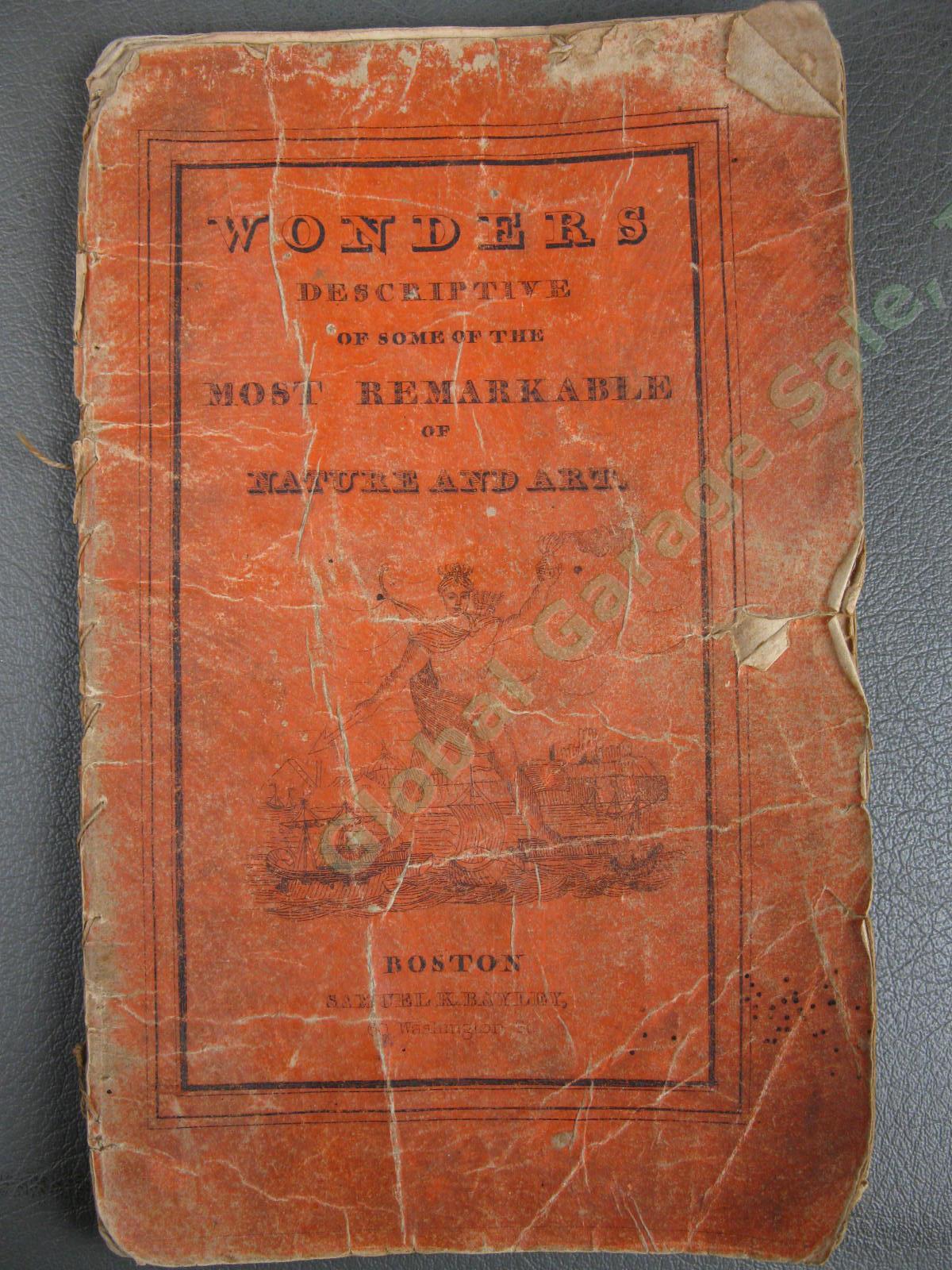 RARE 1830 Book WONDERS Some Most Remarkable Nature Art Samuel Bayley Boston NR