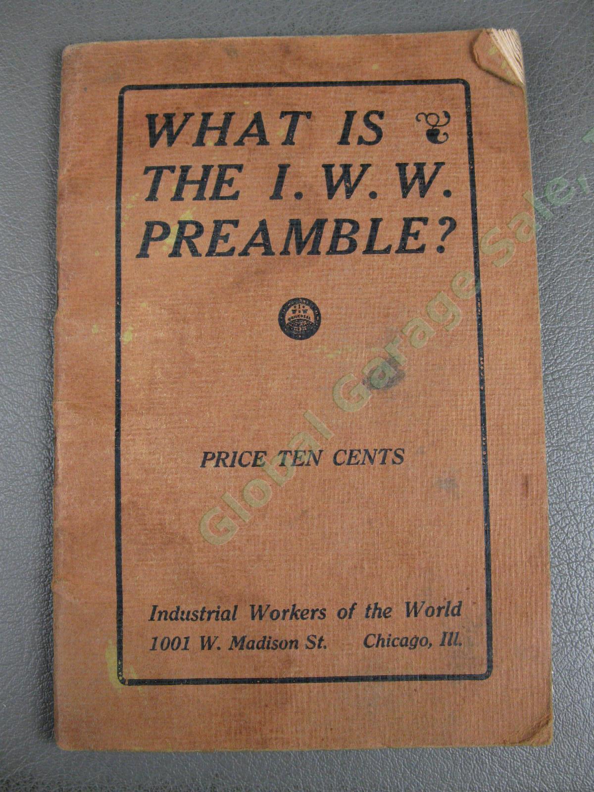 RARE Wobblie Book What is the IWW Preamble Industrial Workers of the World Union