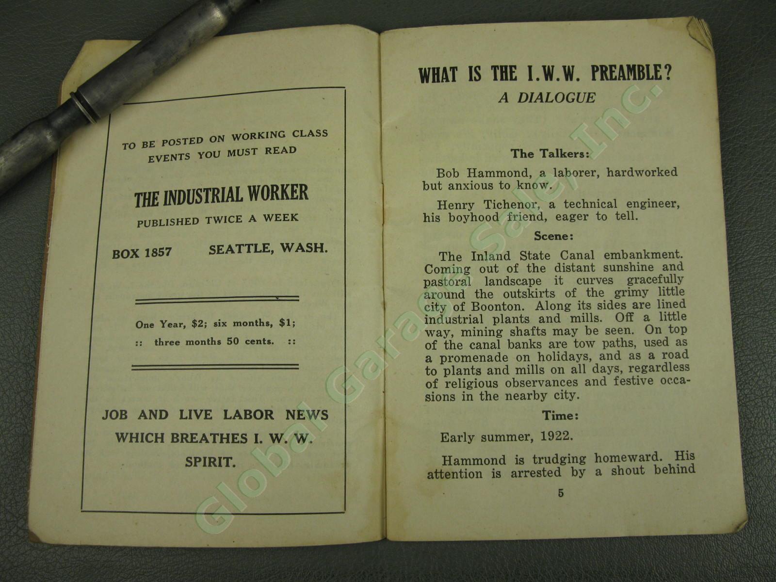RARE Wobblie Book What is the IWW Preamble Industrial Workers of the World Union 4